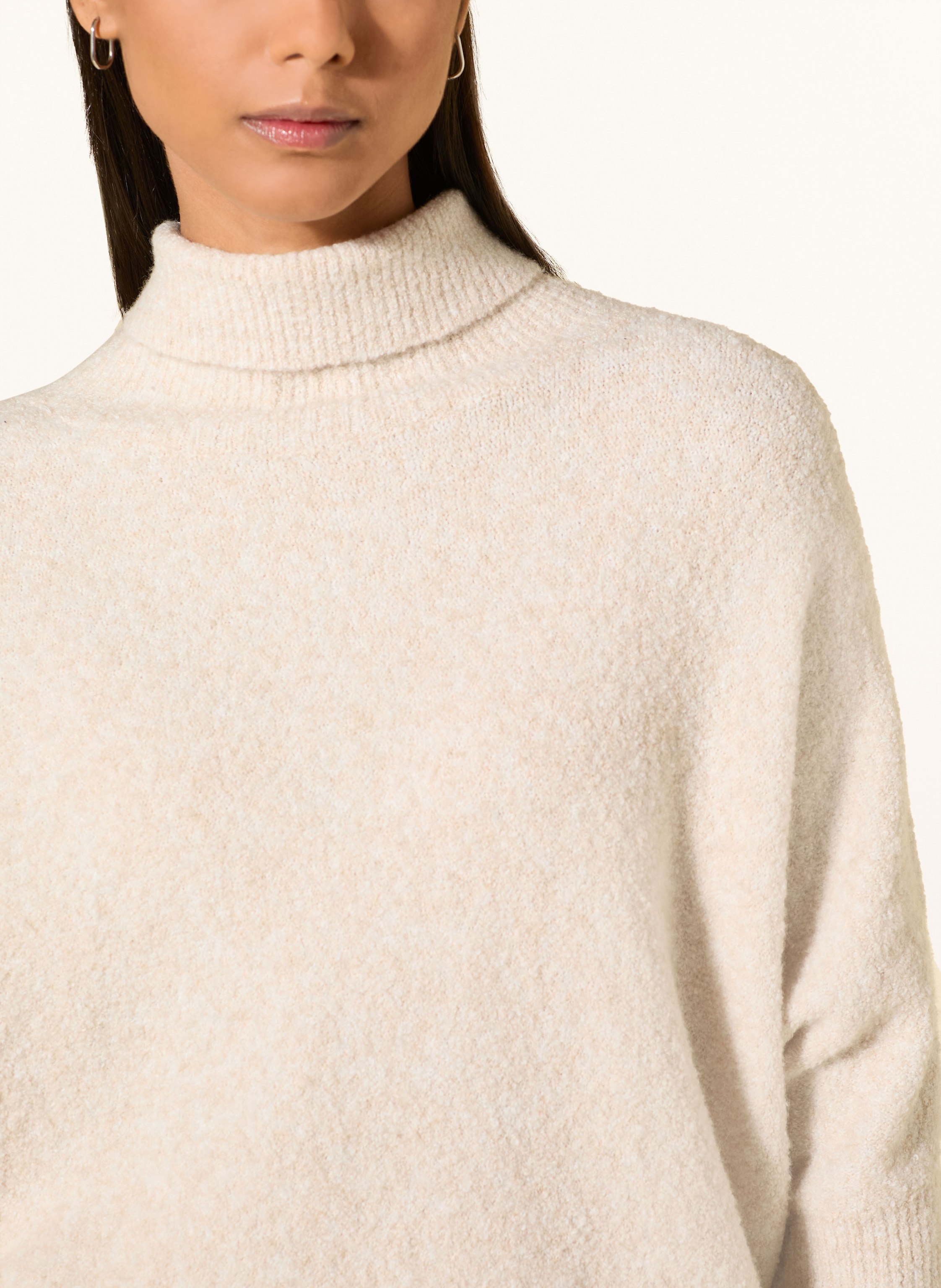 Thumbnail - Someday Rollkragenpullover Tiola Aus Bouclé beige