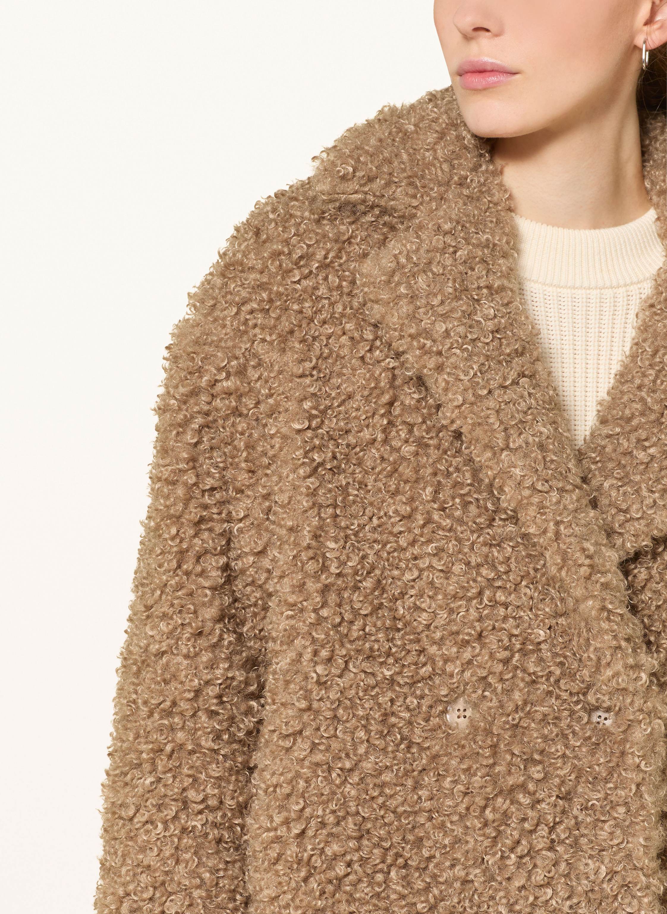 Thumbnail - Someday Teddyfell-Jacke Vantelo beige