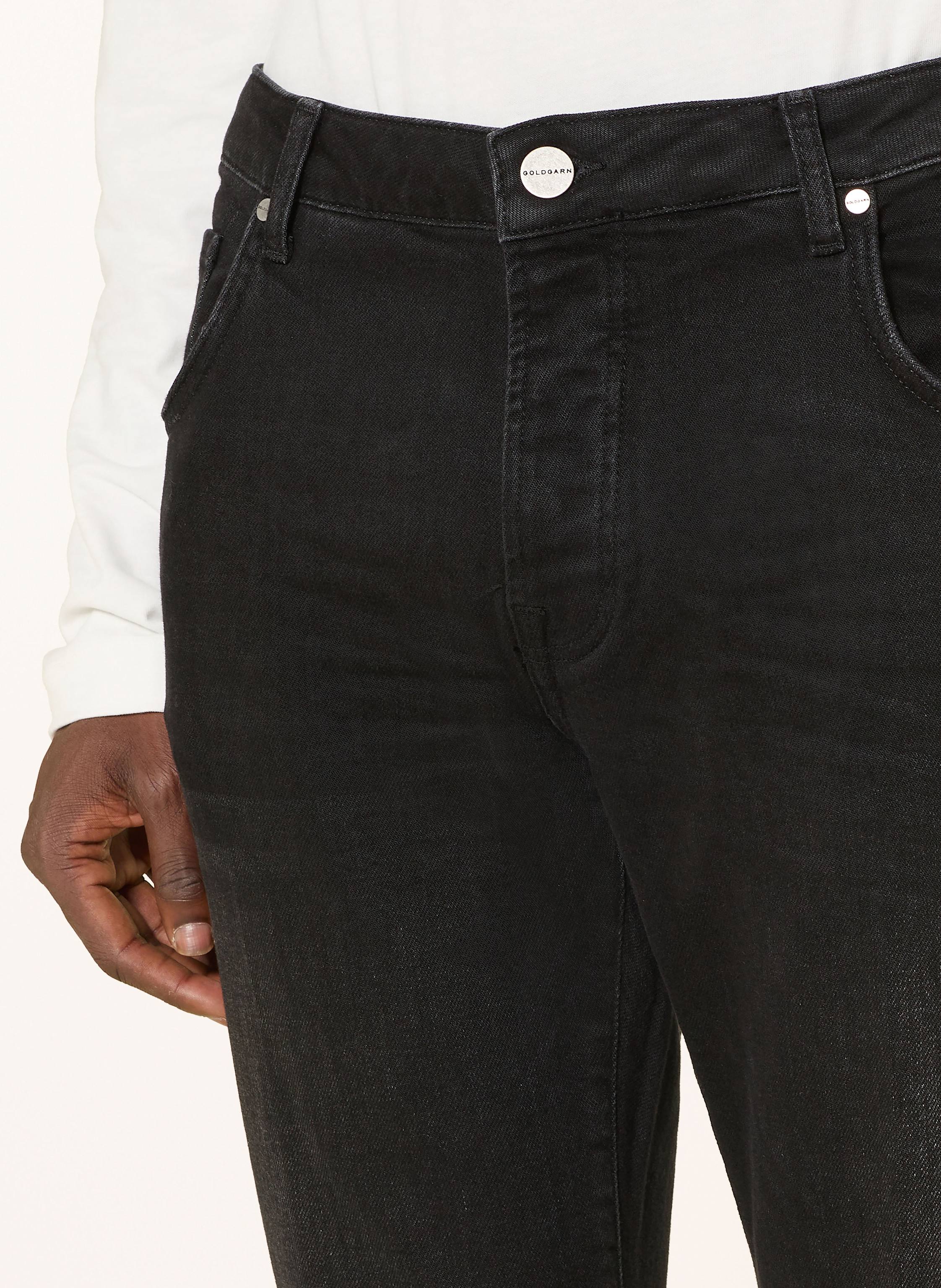 Thumbnail - Goldgarn Denim Jeans Neckarau Cropped Fit schwarz