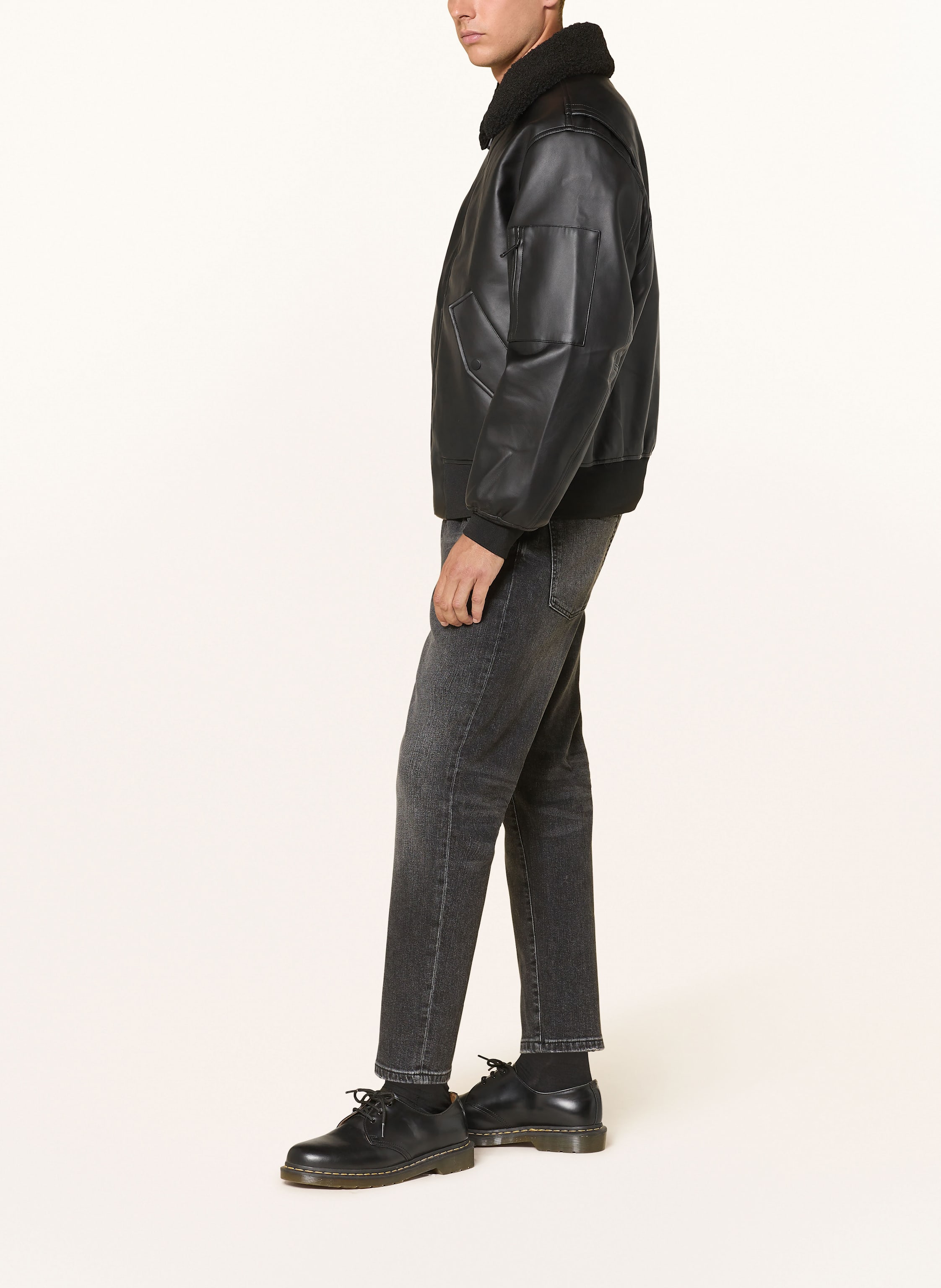 Thumbnail - Goldgarn Denim Jeans Rheinau Tapered Fit schwarz