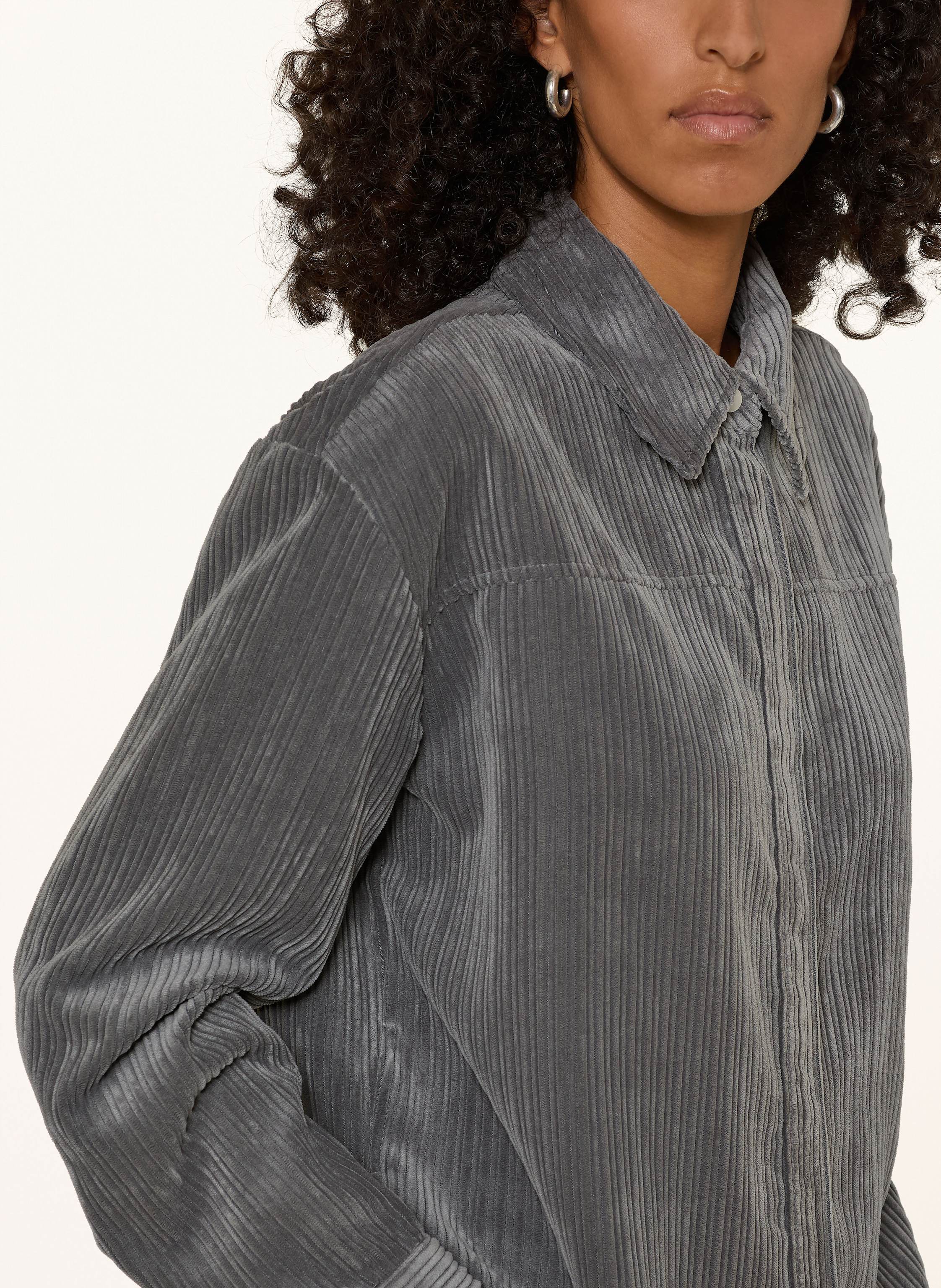 Thumbnail - Opus Hemdbluse Flanky Aus Cord grau