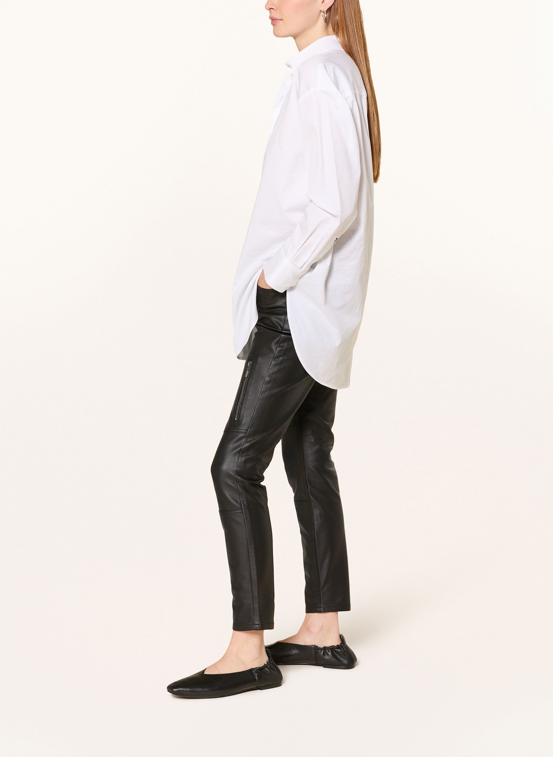 Thumbnail - Monari Hose In Lederoptik schwarz