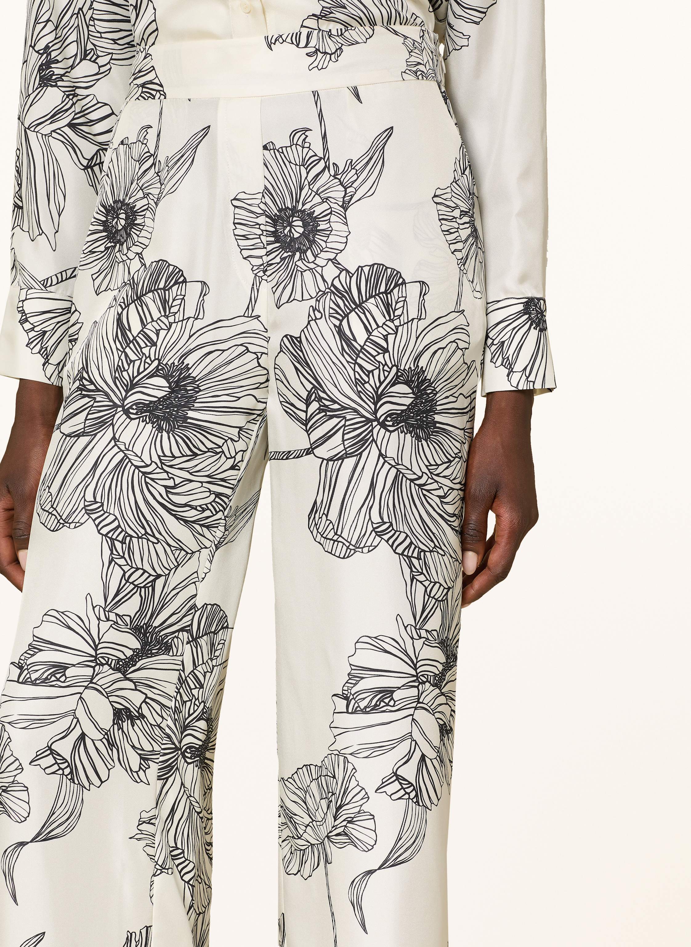 Thumbnail - Herzen's Angelegenheit Marlenehose Aus Seide weiss