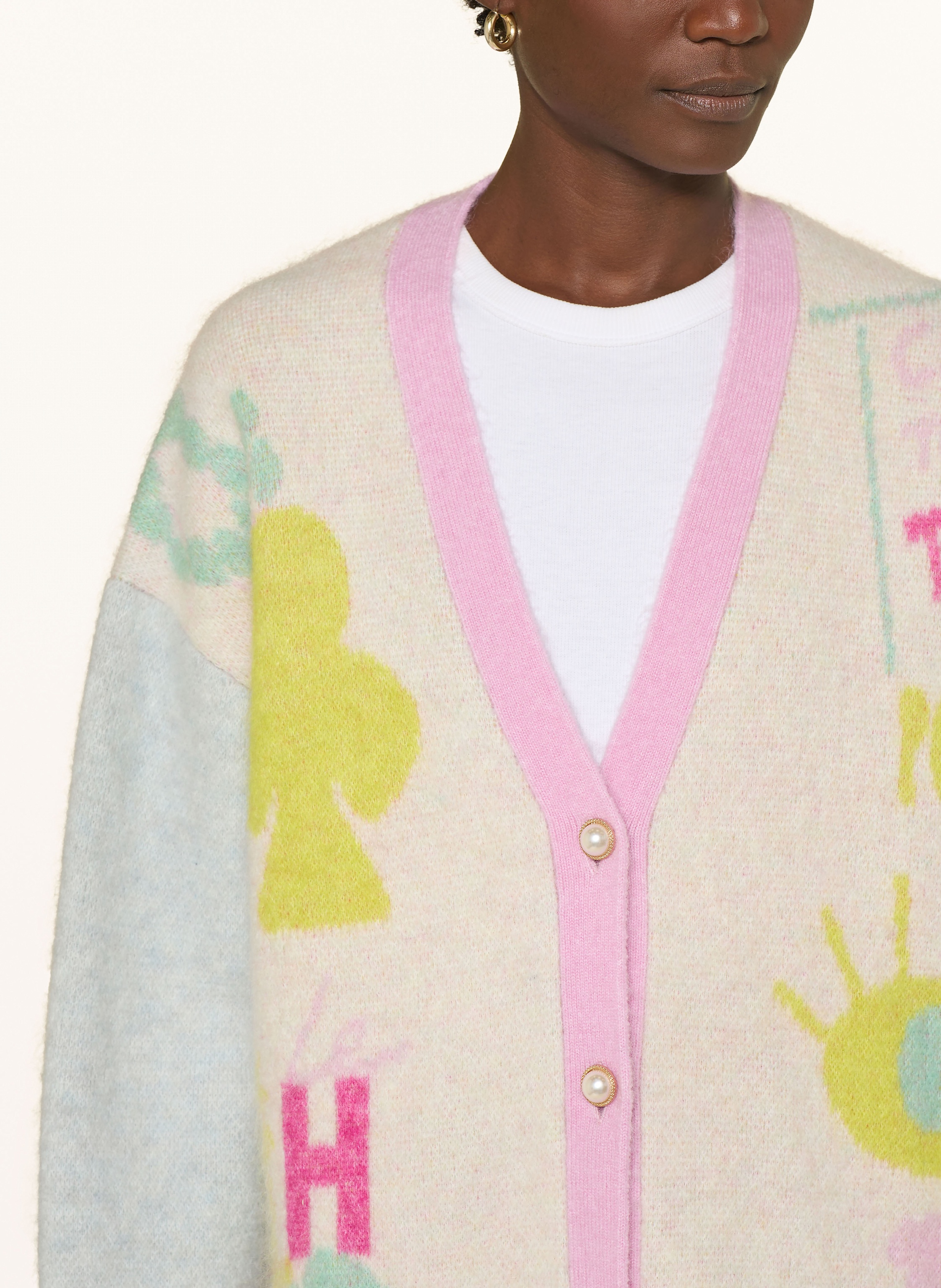 Thumbnail - Herzen's Angelegenheit Strickjacke Mit Mohair rosa