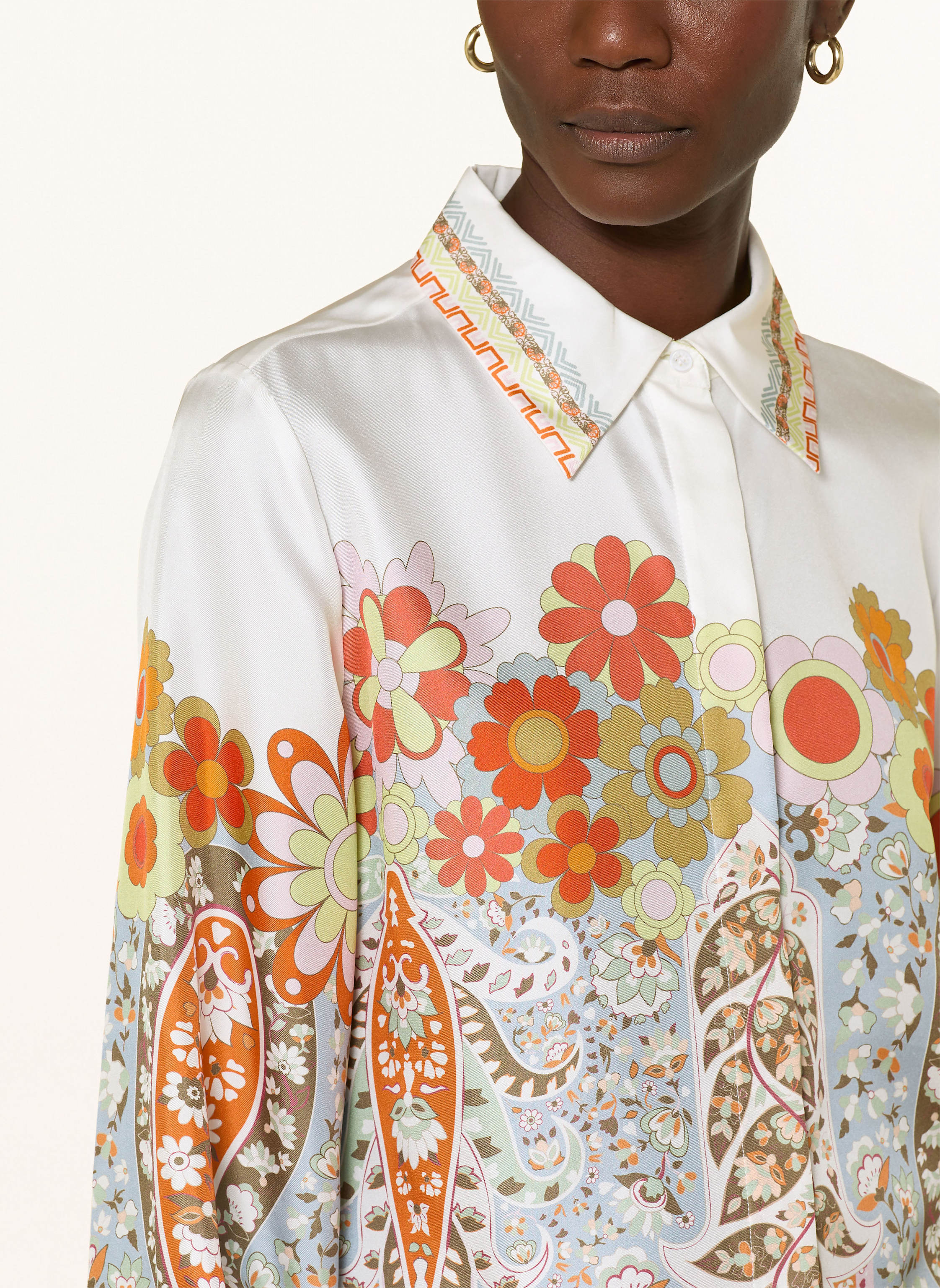 Thumbnail - Herzen's Angelegenheit Hemdbluse Aus Seide weiss