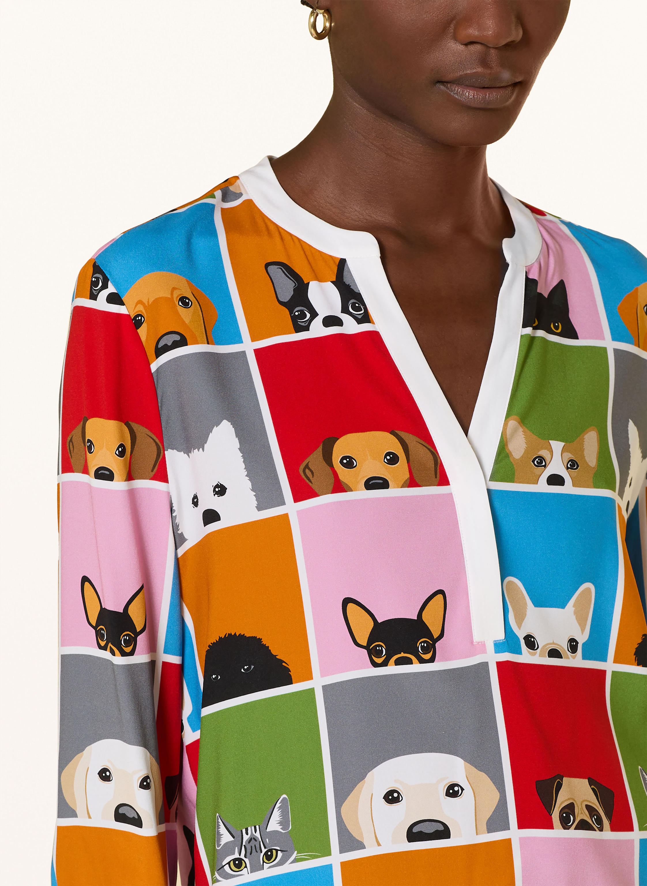 Thumbnail - Herzen's Angelegenheit Blusenshirt Aus Seide rot