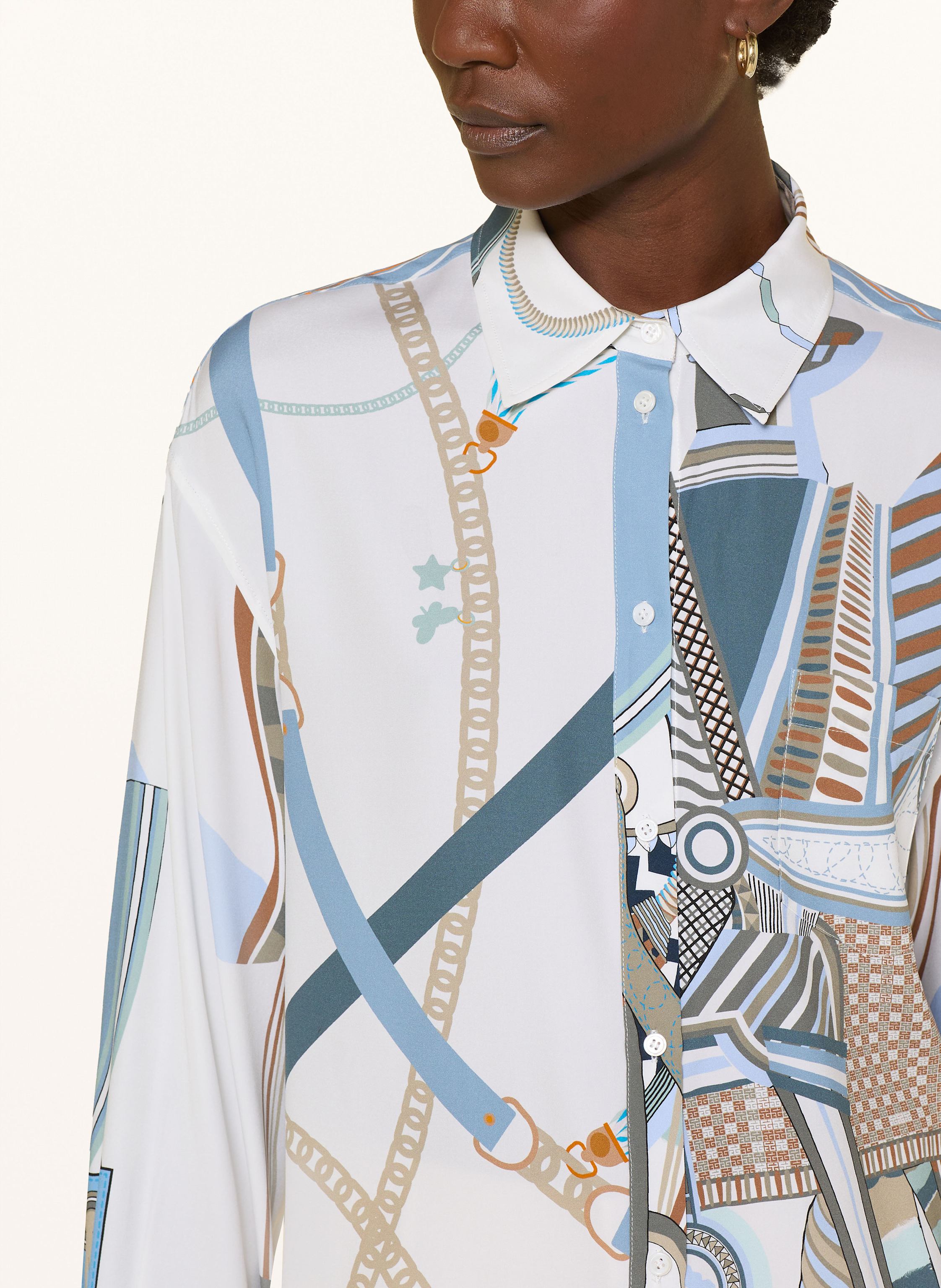 Thumbnail - Herzen's Angelegenheit Hemdbluse Aus Seide blau