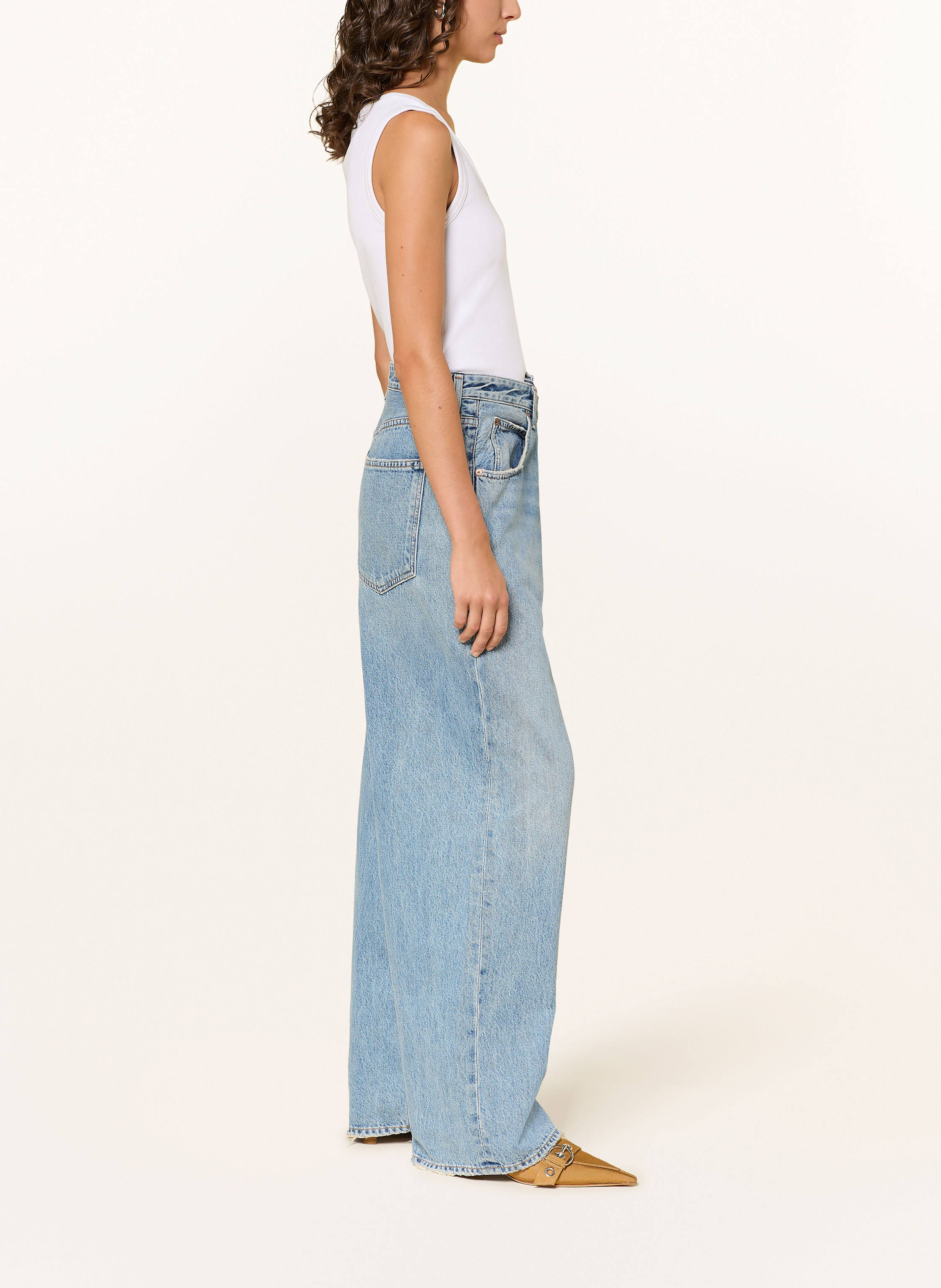 Thumbnail - Agolde Wide Leg Jeans Vana blau