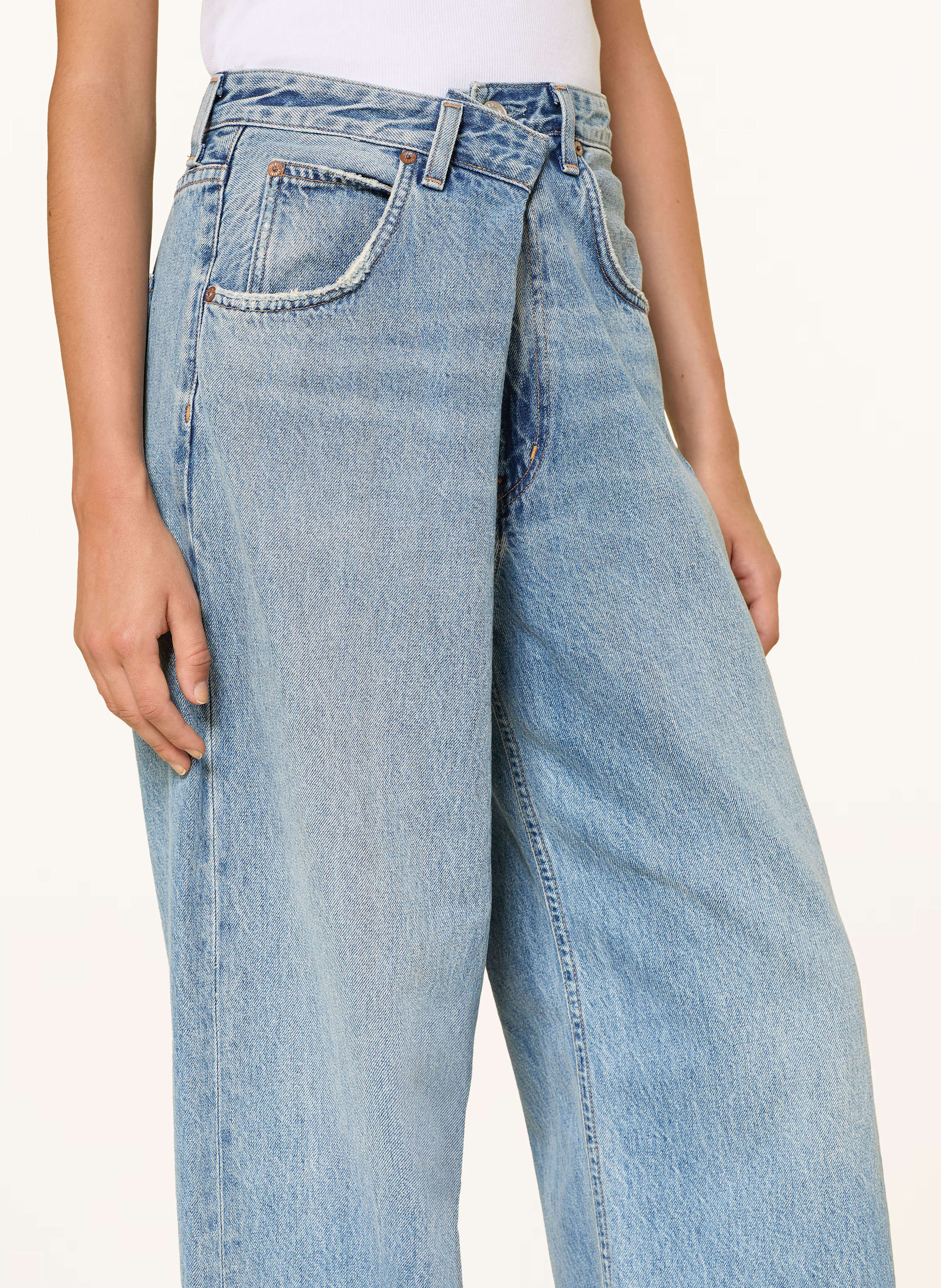 Thumbnail - Agolde Wide Leg Jeans Vana blau