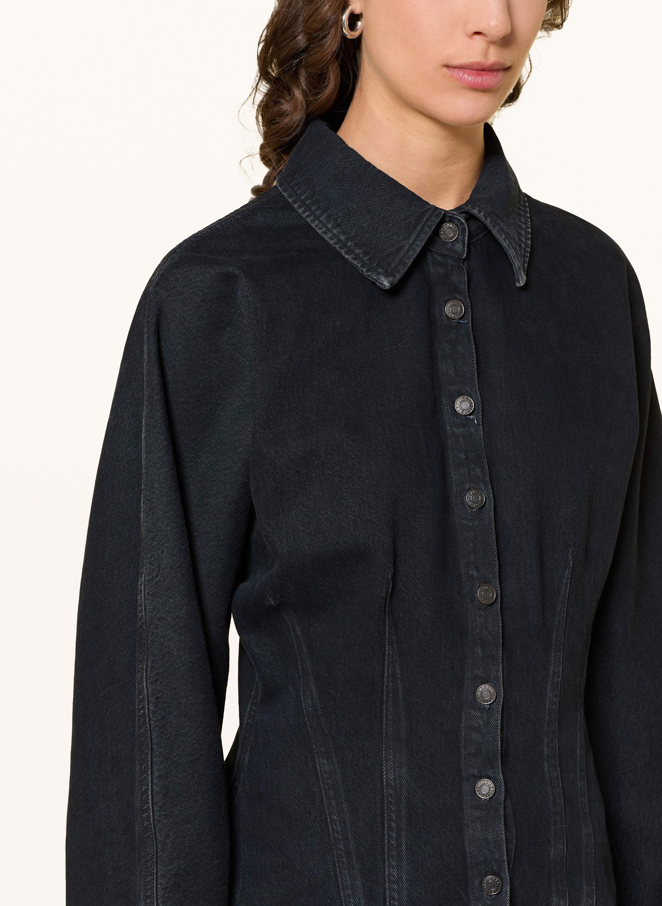 Thumbnail - Agolde Jeansbluse Devon blau