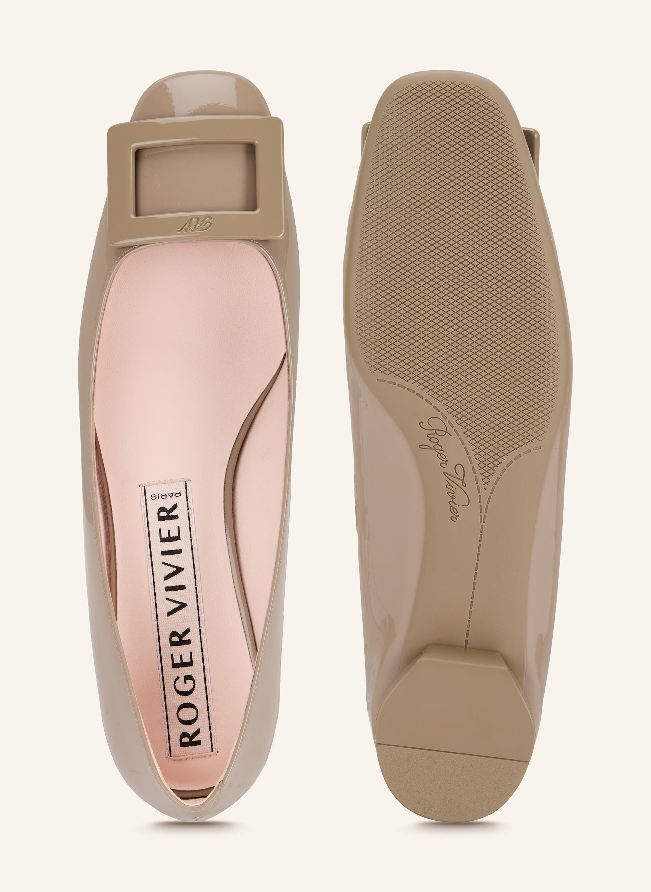 Thumbnail - Roger Vivier Lack-Pumps U Look beige