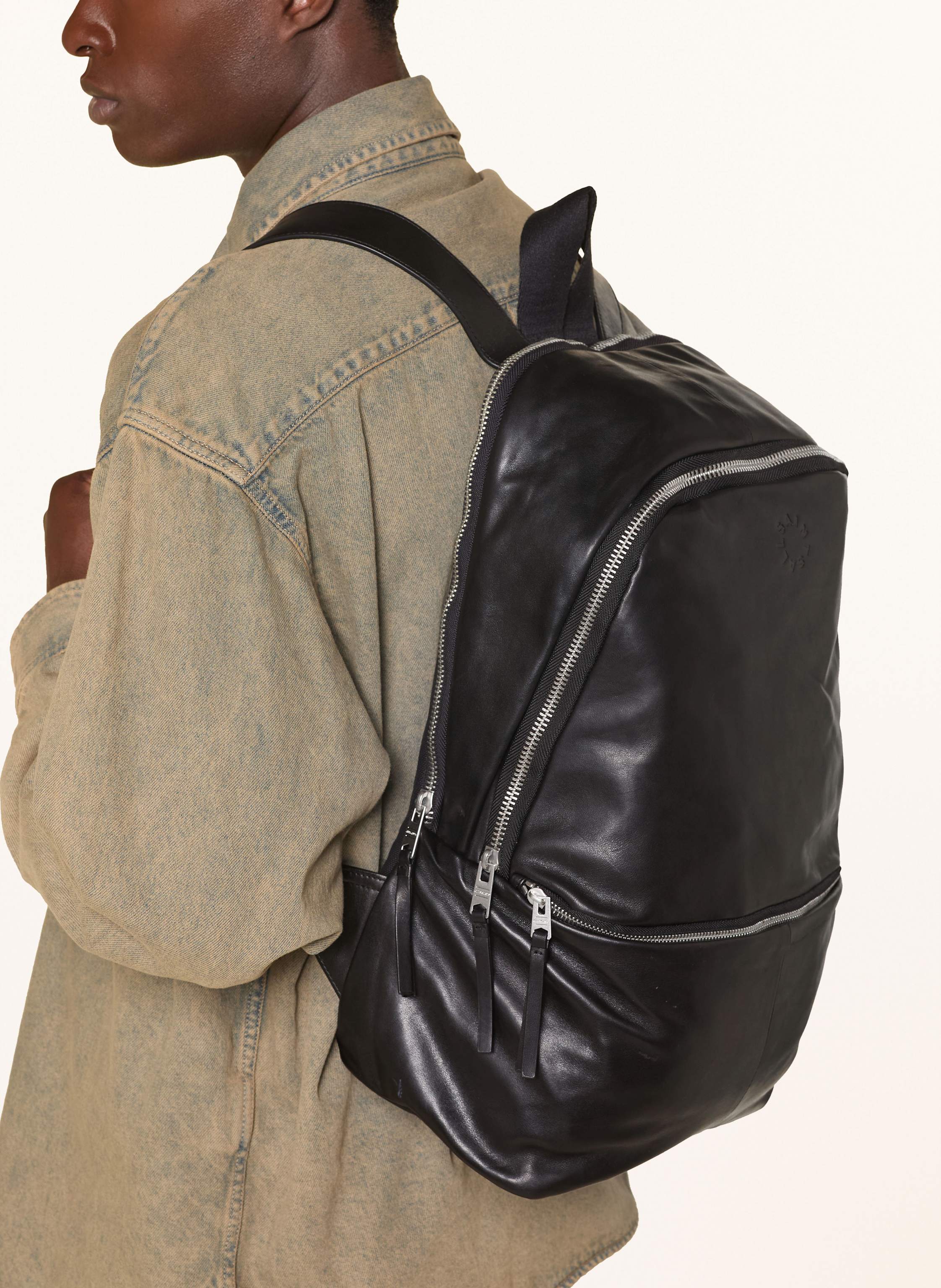 Thumbnail - Allsaints Rucksack Finn Mit Laptop-Fach schwarz