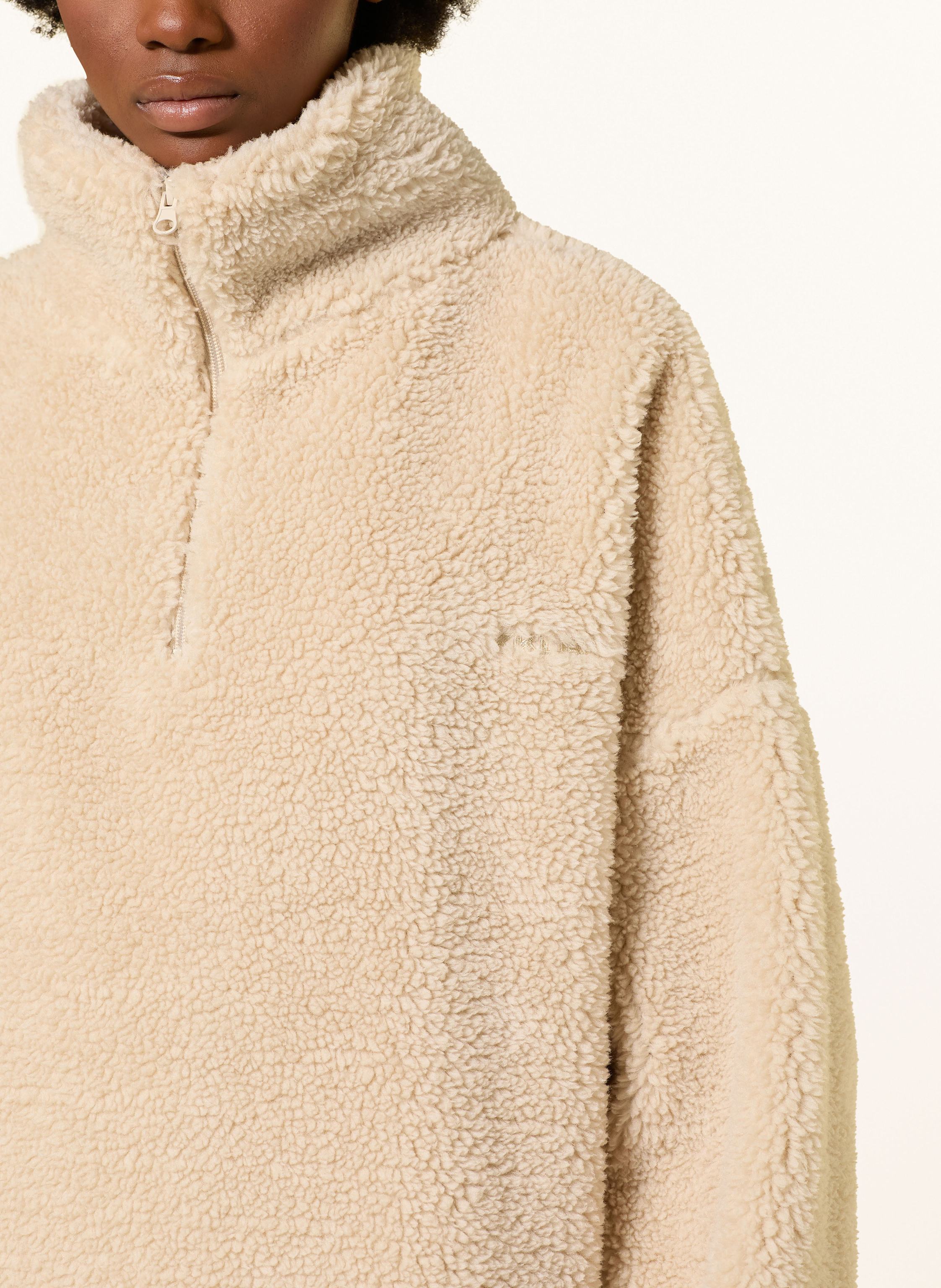 Thumbnail - Karo Kauer Oversized-Troyer Aus Teddyfell beige