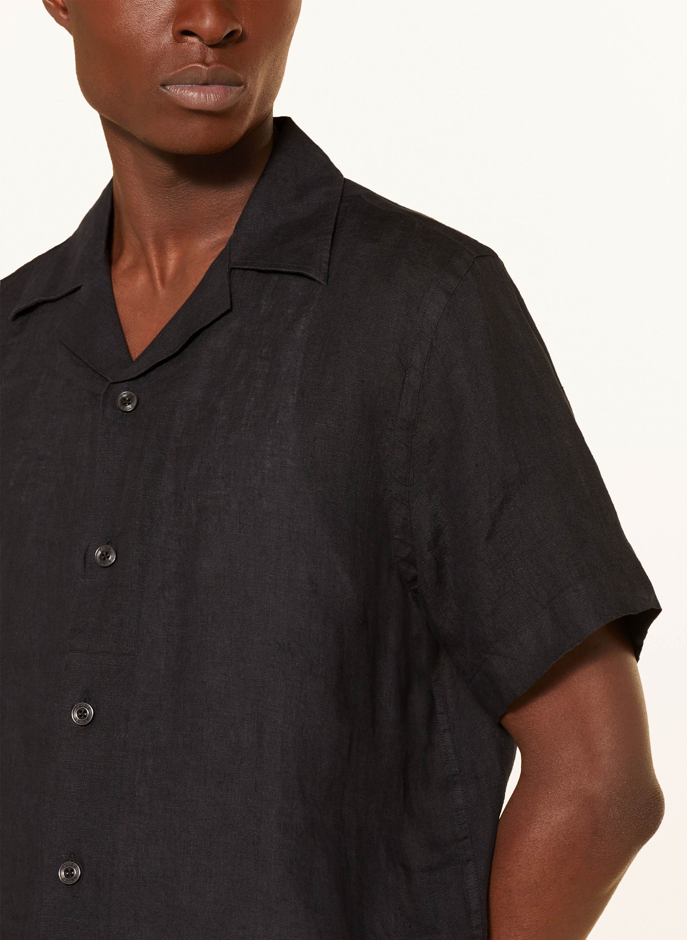 Thumbnail - Reiss Resorthemd Beldi Relaxed Fit Aus Leinen schwarz