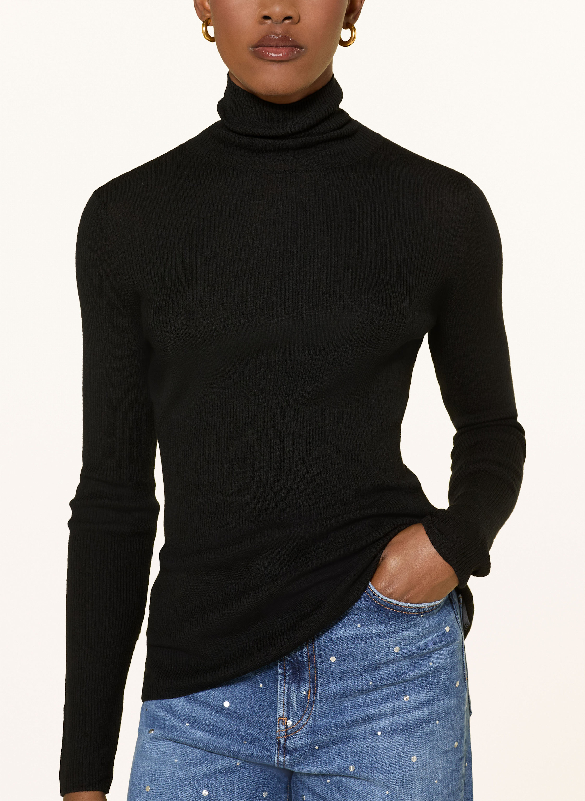 Thumbnail - Maje Rollkragenpullover schwarz