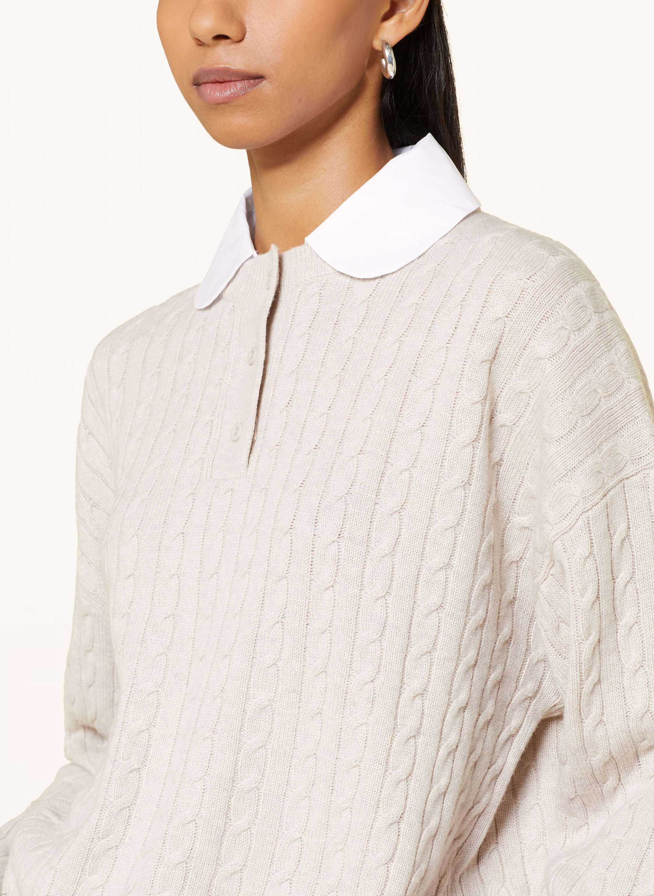Thumbnail - Claudie Pierlot Pullover Mit Abnehmbarem Kragen beige