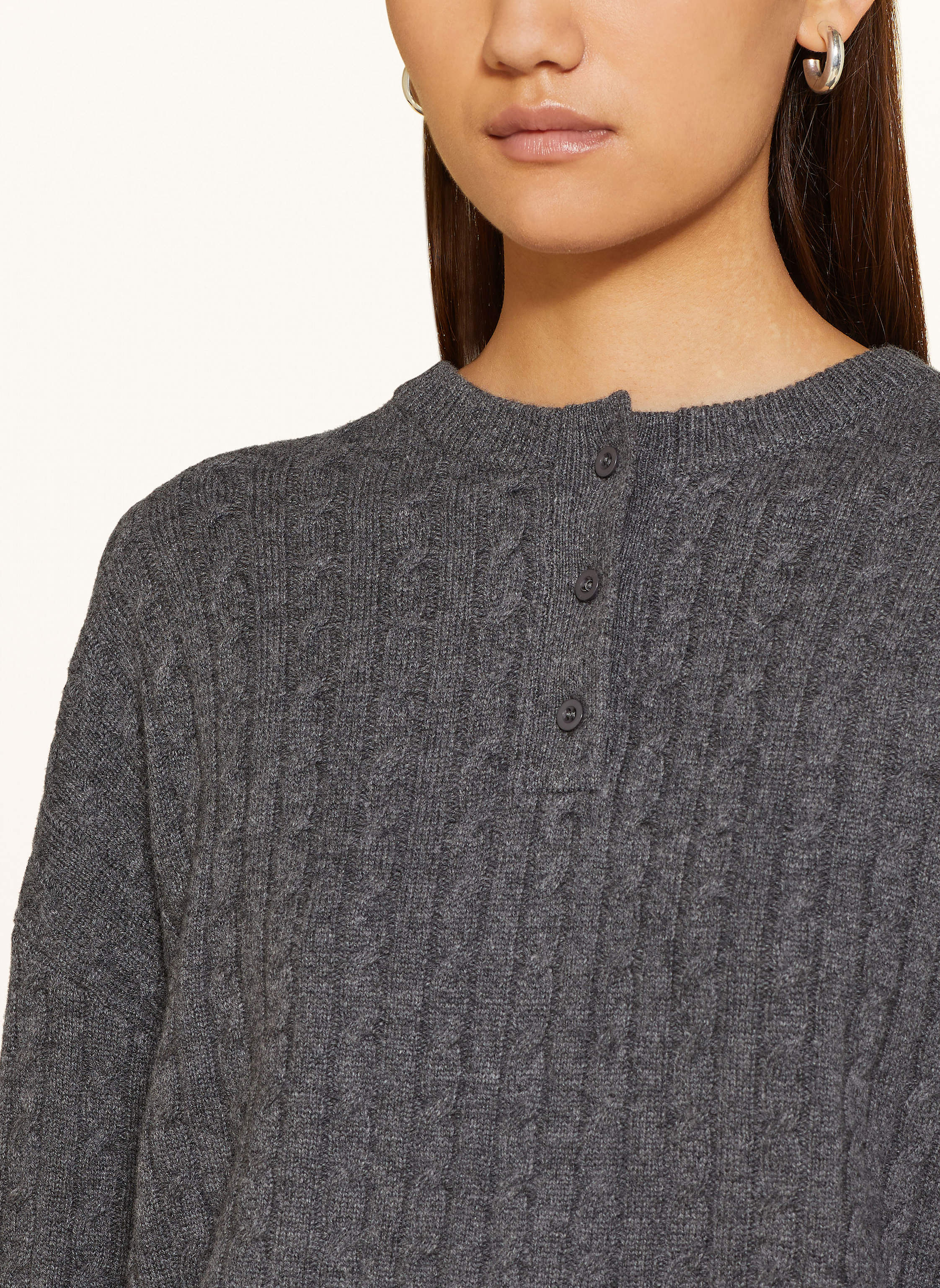 Thumbnail - Claudie Pierlot Pullover Mit Abnehmbarem Kragen grau