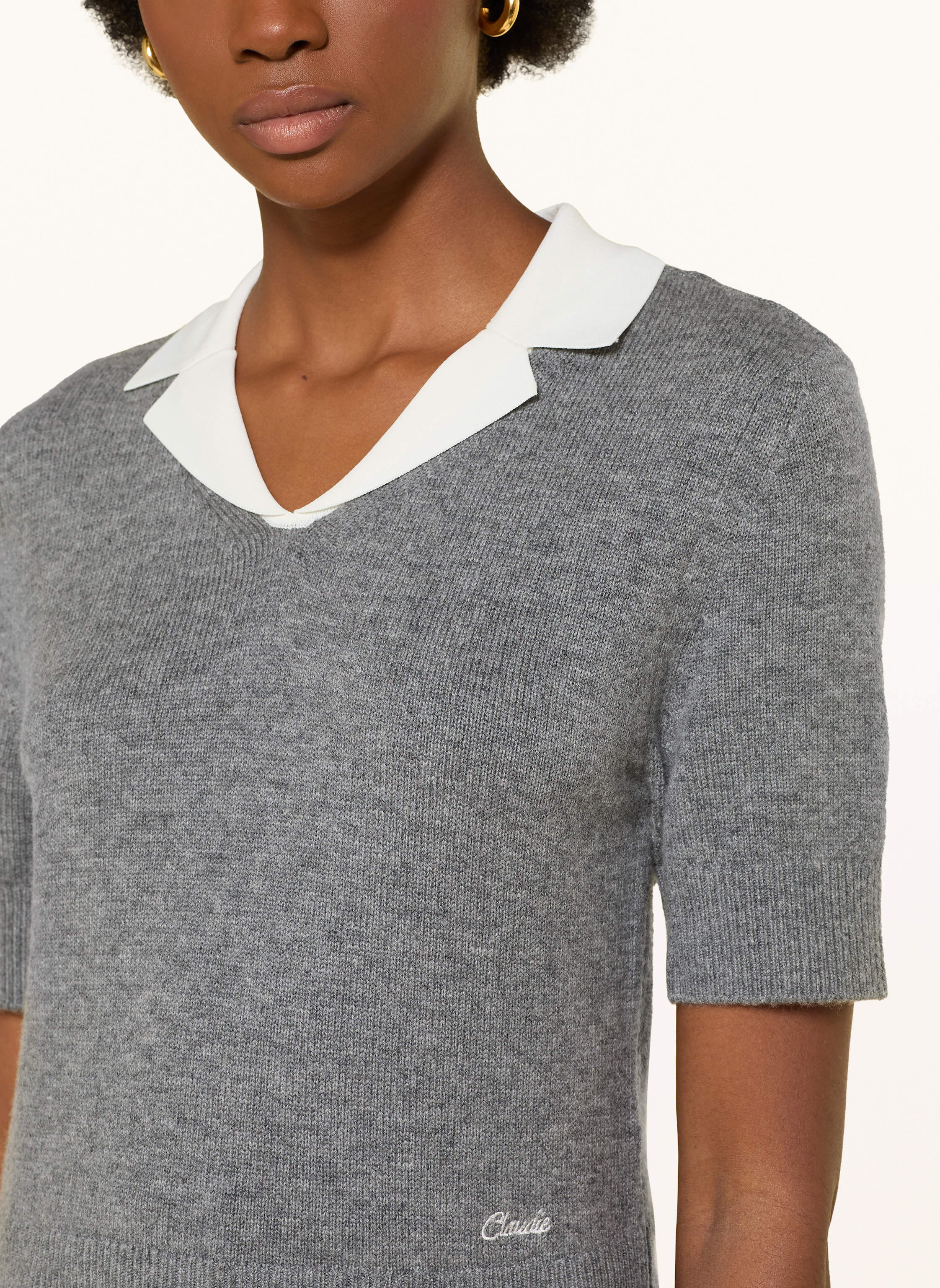 Thumbnail - Claudie Pierlot Strickshirt grau