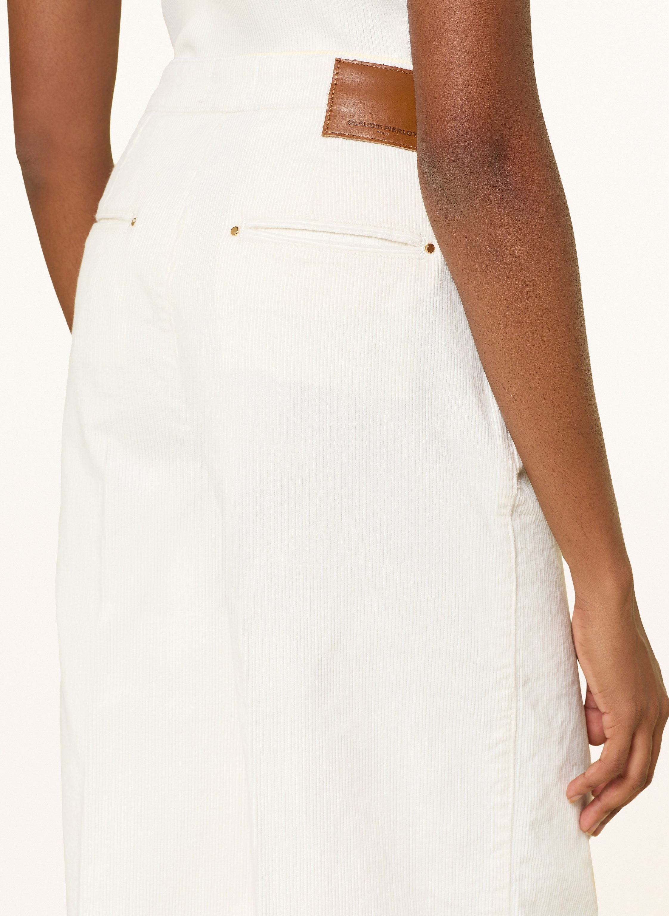 Thumbnail - Claudie Pierlot Marlenehose Aus Cord weiss