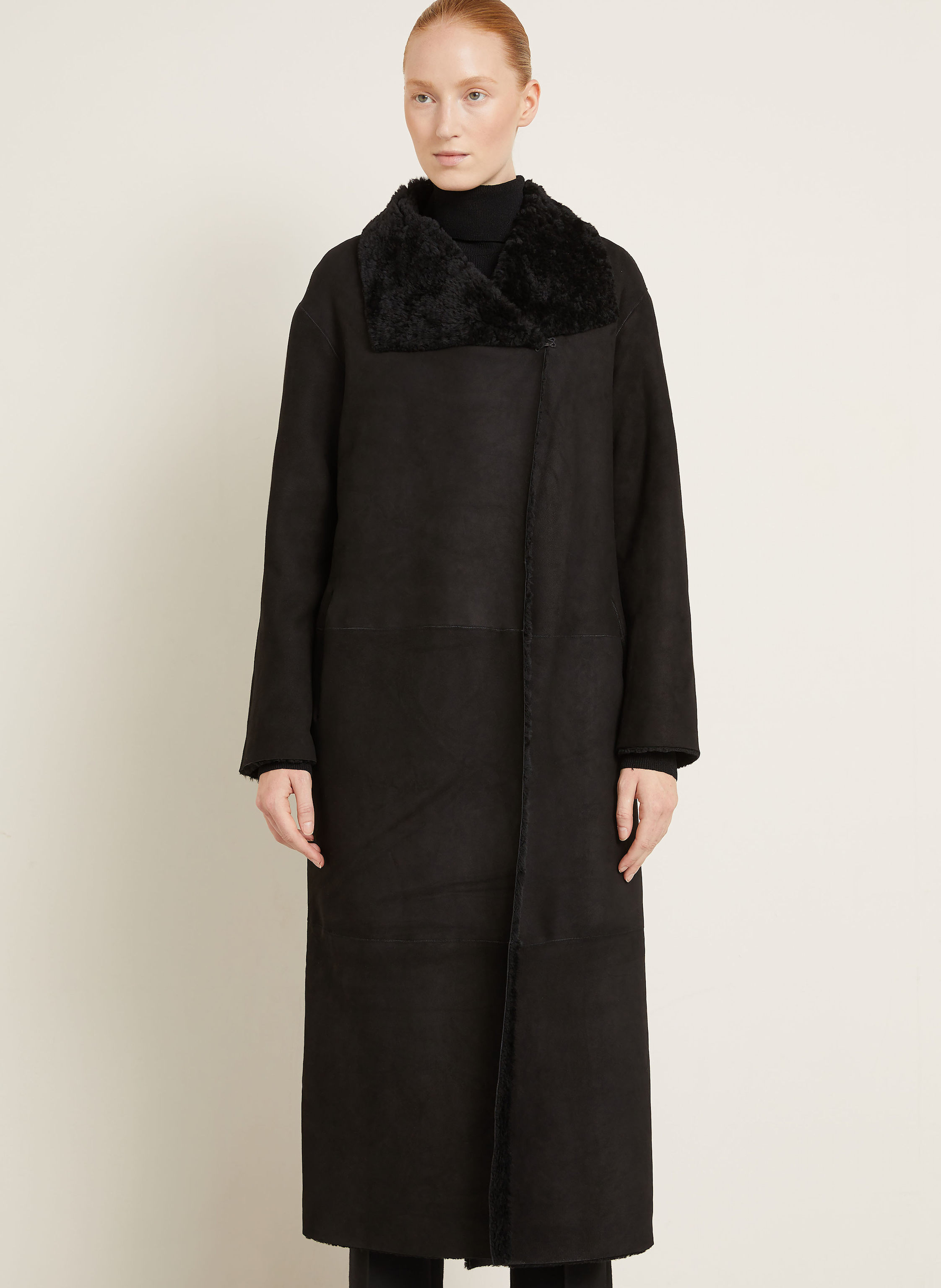 Thumbnail - Nour Hammour Ledermantel Birthday schwarz