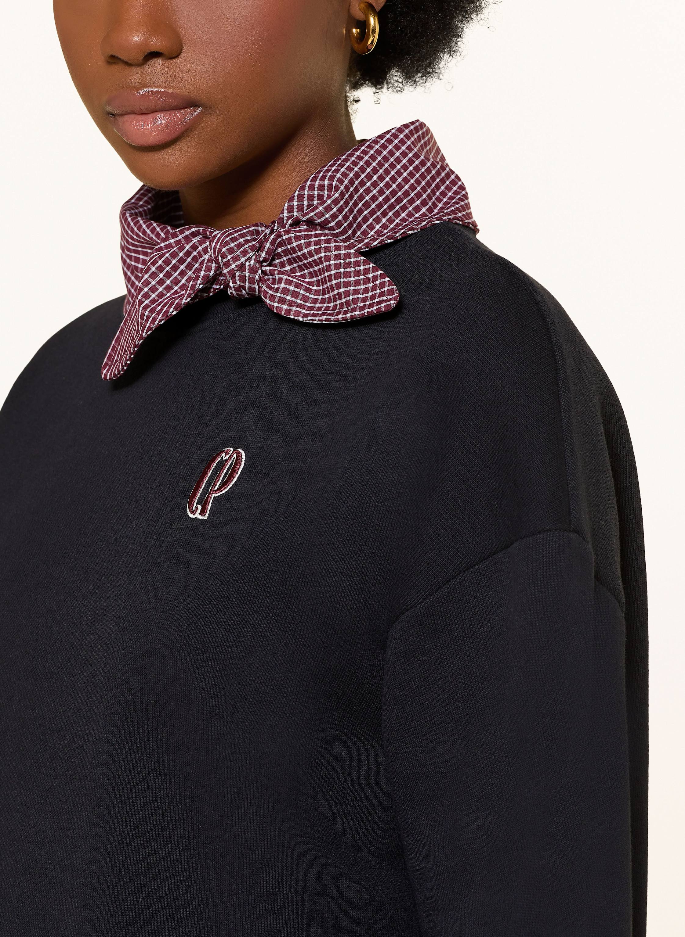 Thumbnail - Claudie Pierlot Sweatshirt Mit Abnehmbarem Kragen blau