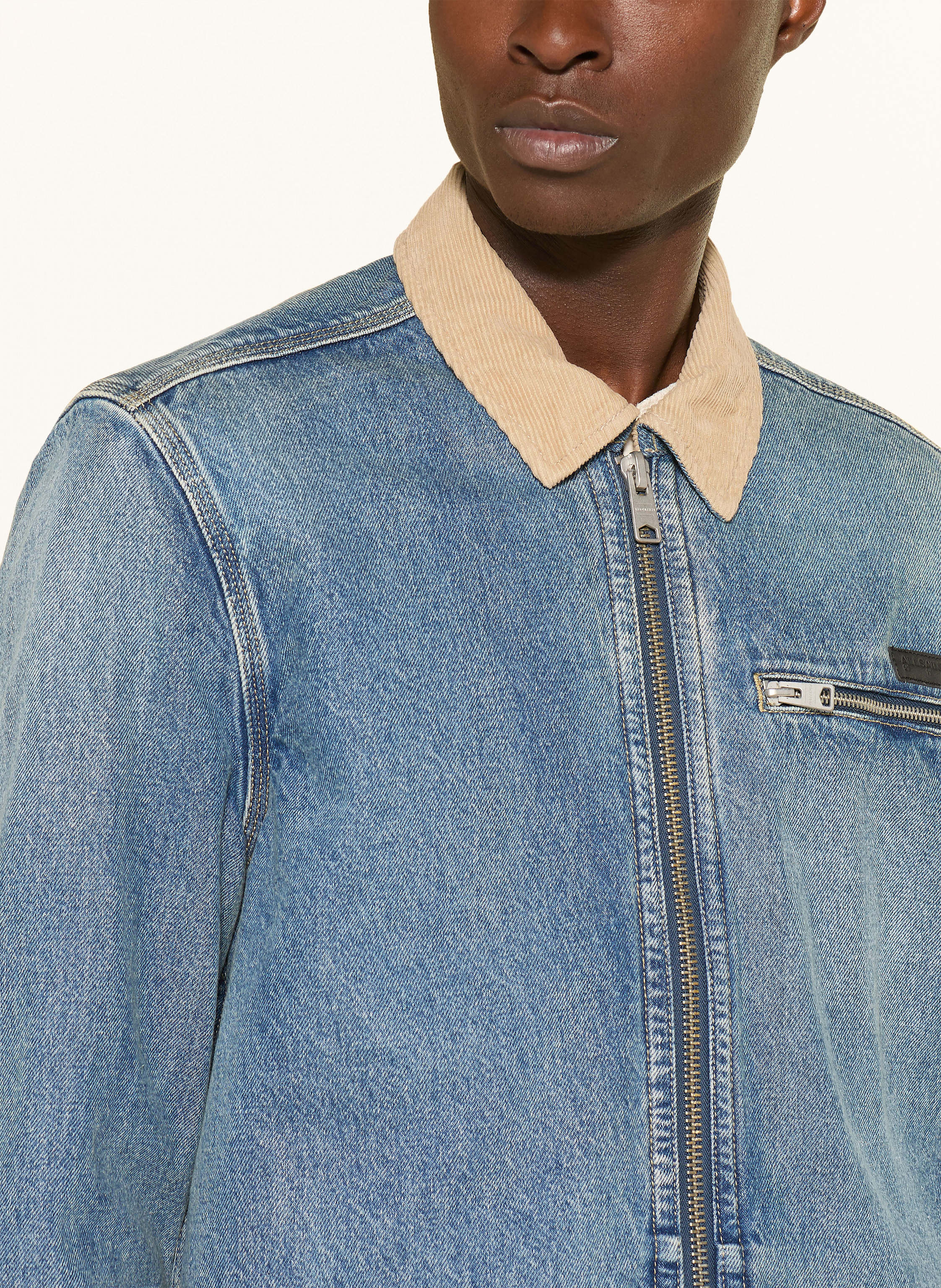 Thumbnail - Allsaints Jeansjacke Rothwell blau