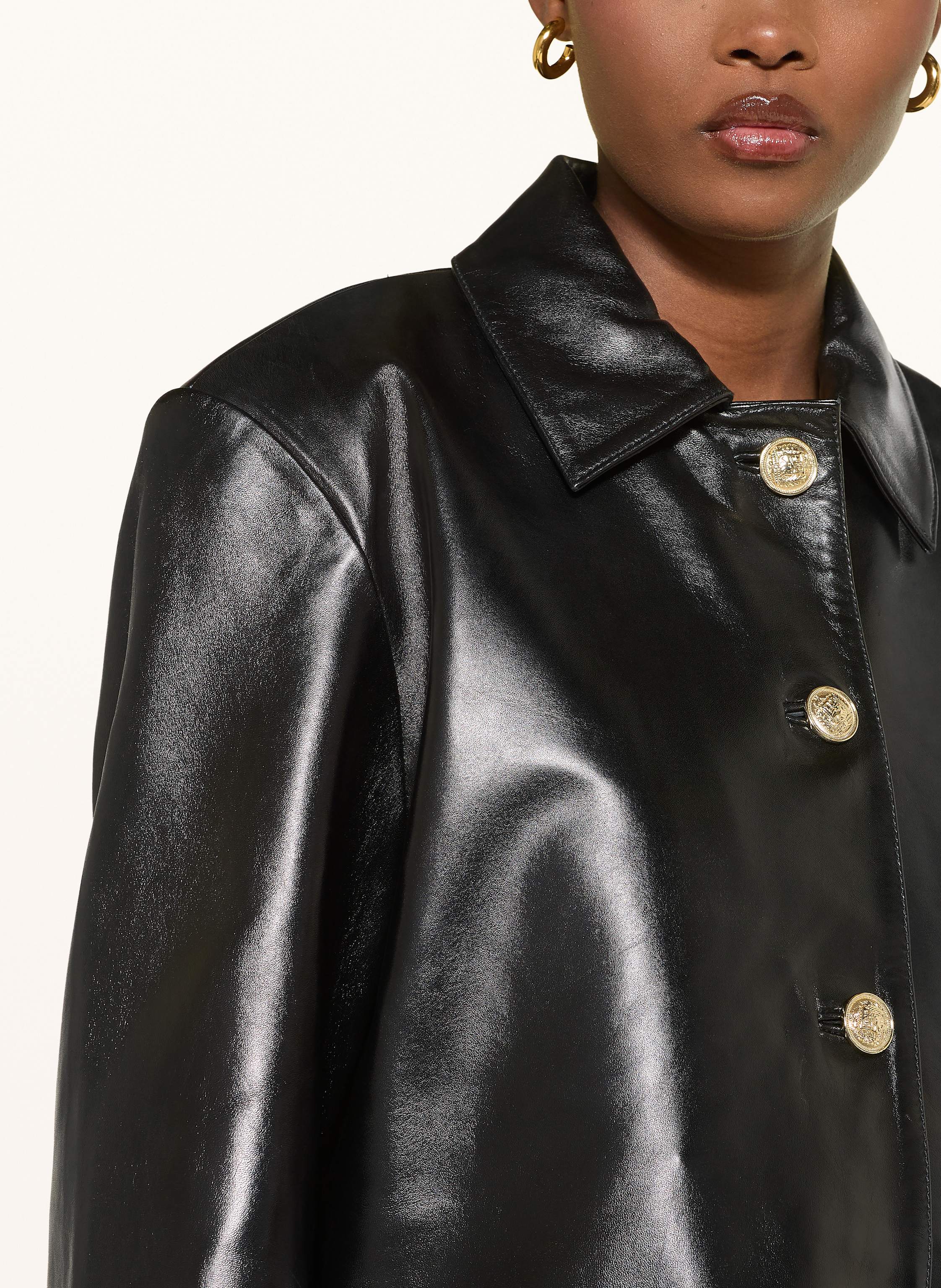 Thumbnail - Claudie Pierlot Lederjacke schwarz