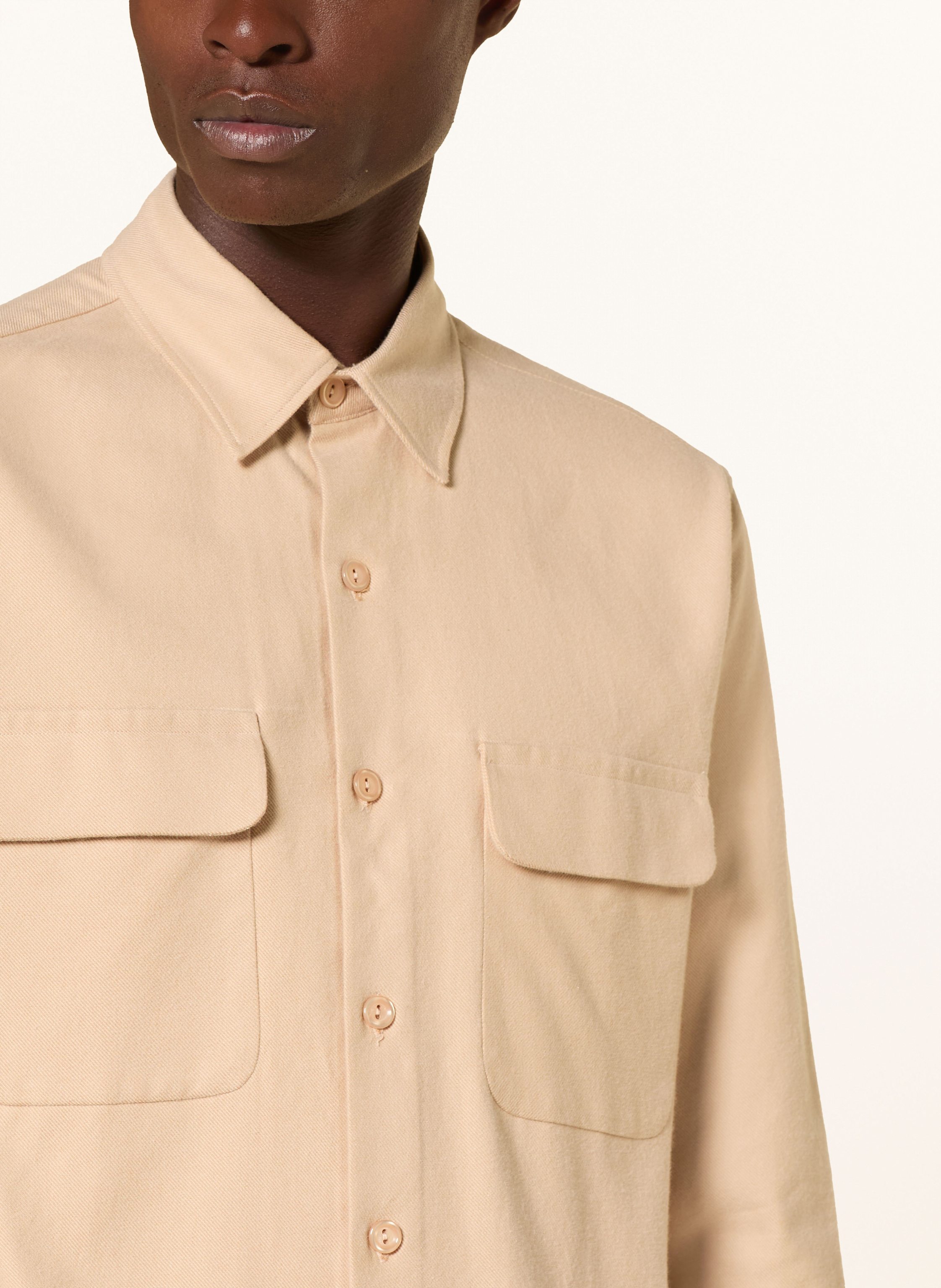 Thumbnail - Sandro Flanell-Overshirt beige