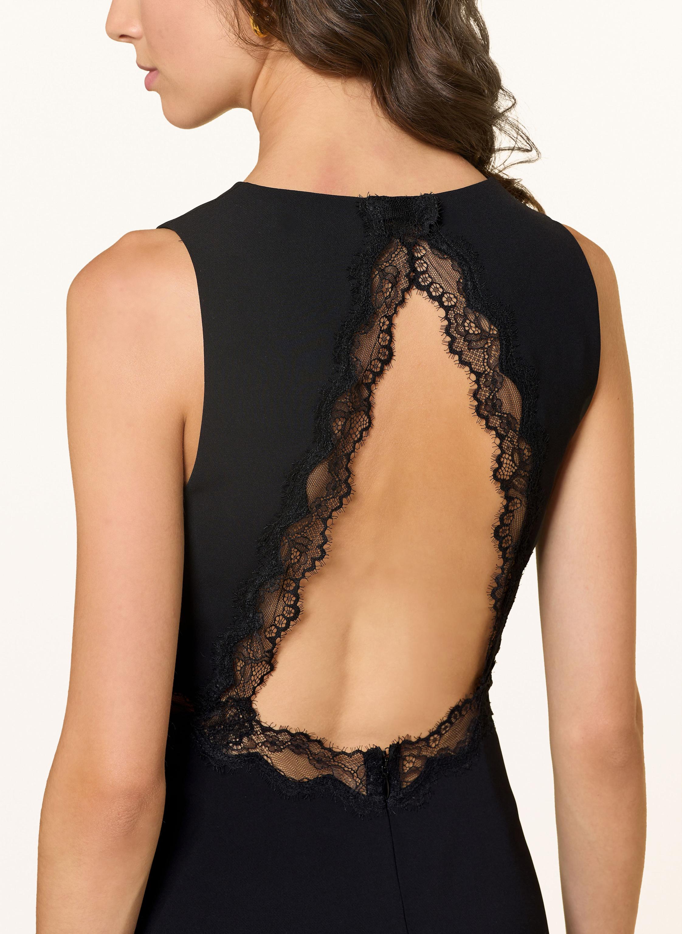 Thumbnail - Claudie Pierlot Kleid Mit Spitze schwarz