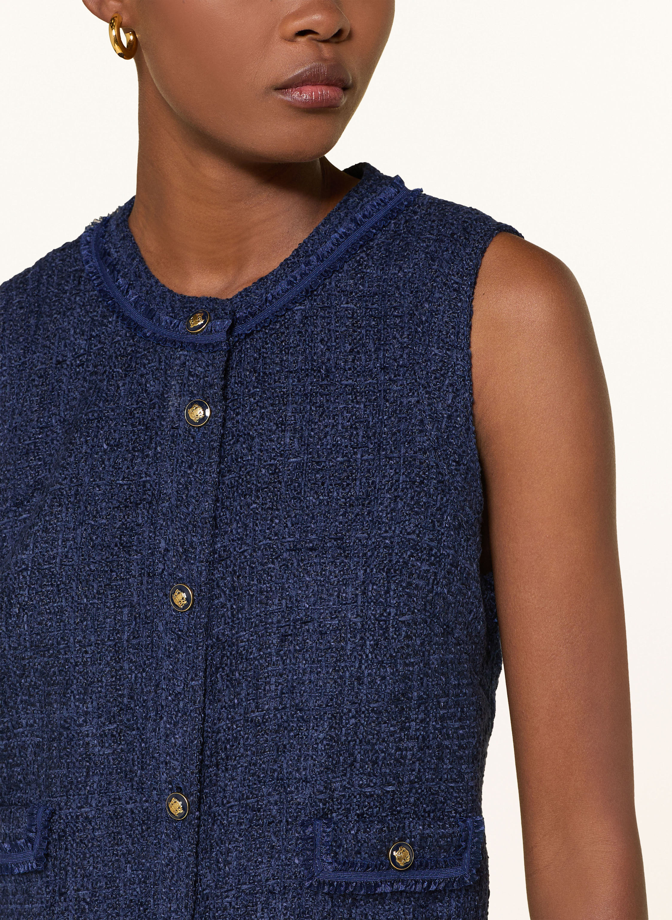 Thumbnail - Sandro Bouclé-Kleid blau