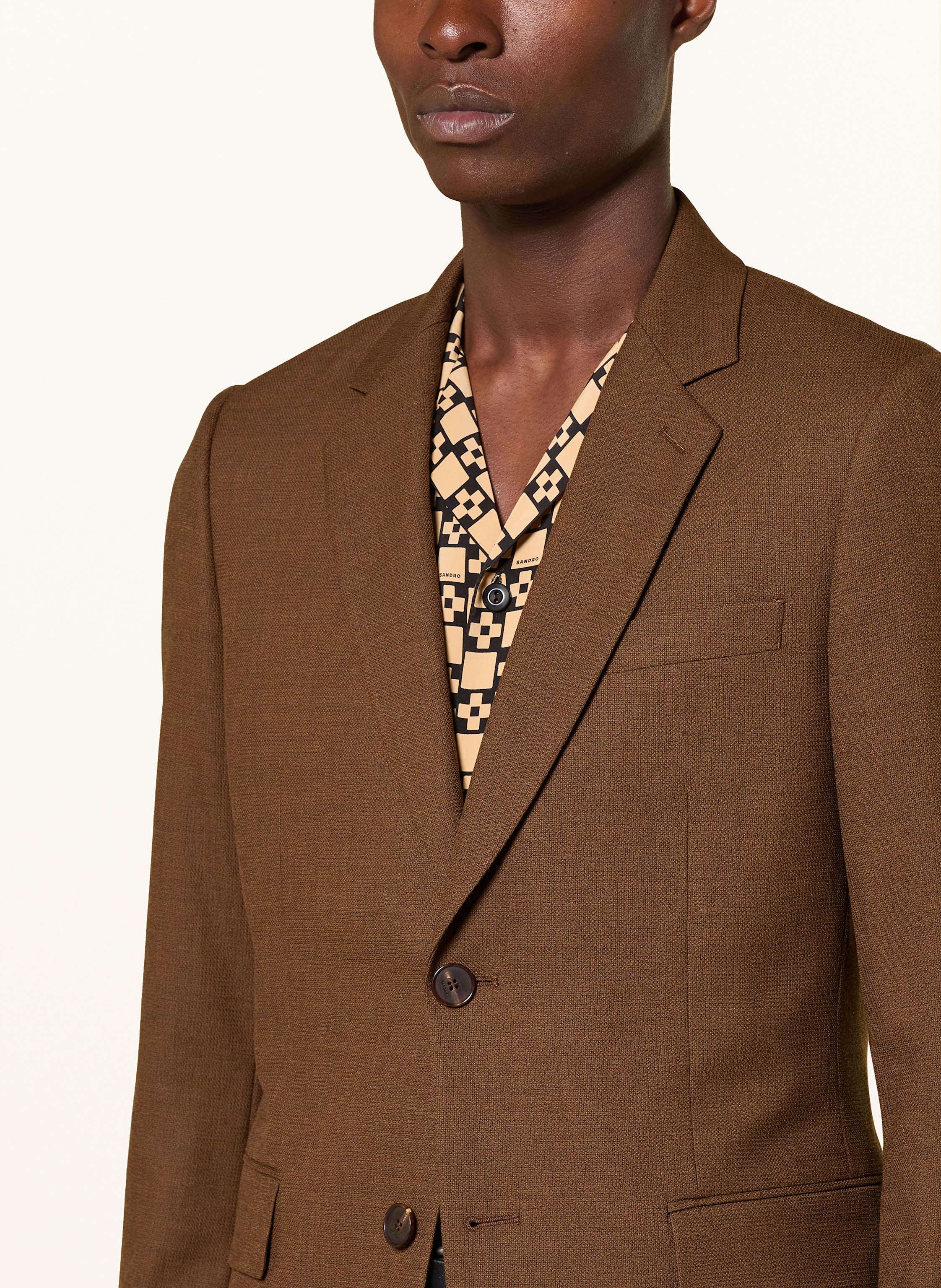 Thumbnail - Sandro Anzugsakko Extra Slim Fit braun