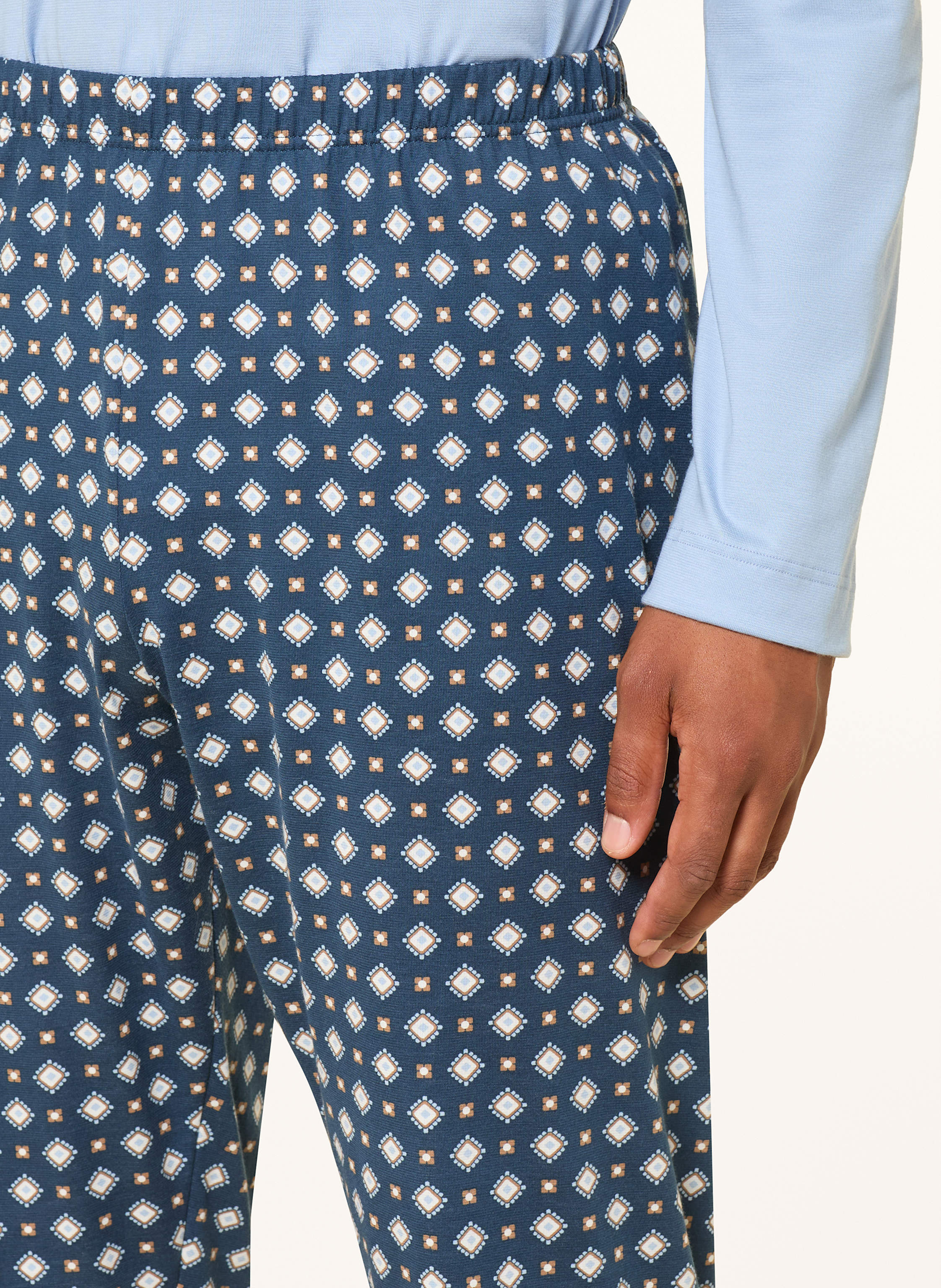 Thumbnail - Mey Schlafanzug Serie Classic Blue Tie blau