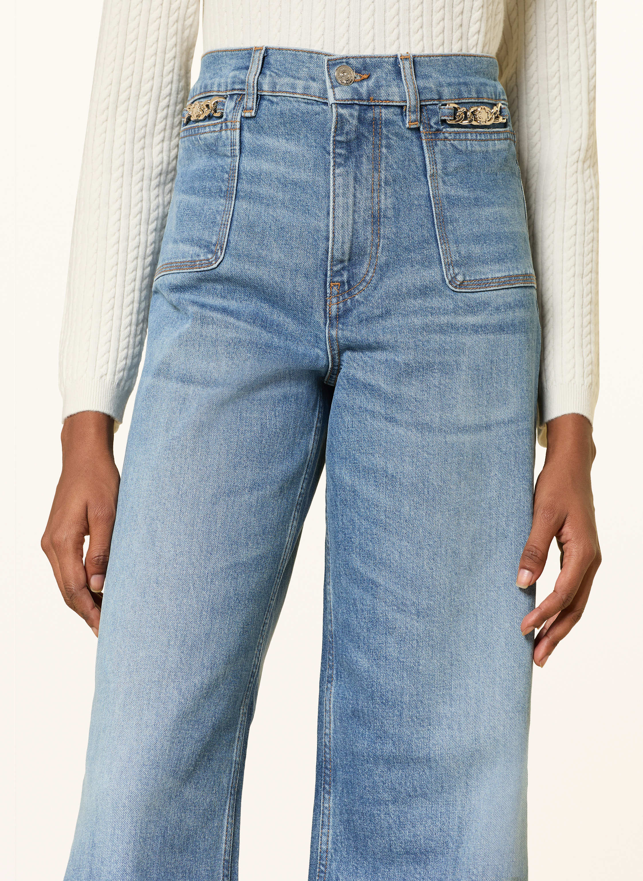 Thumbnail - Maje Wide Leg Jeans blau