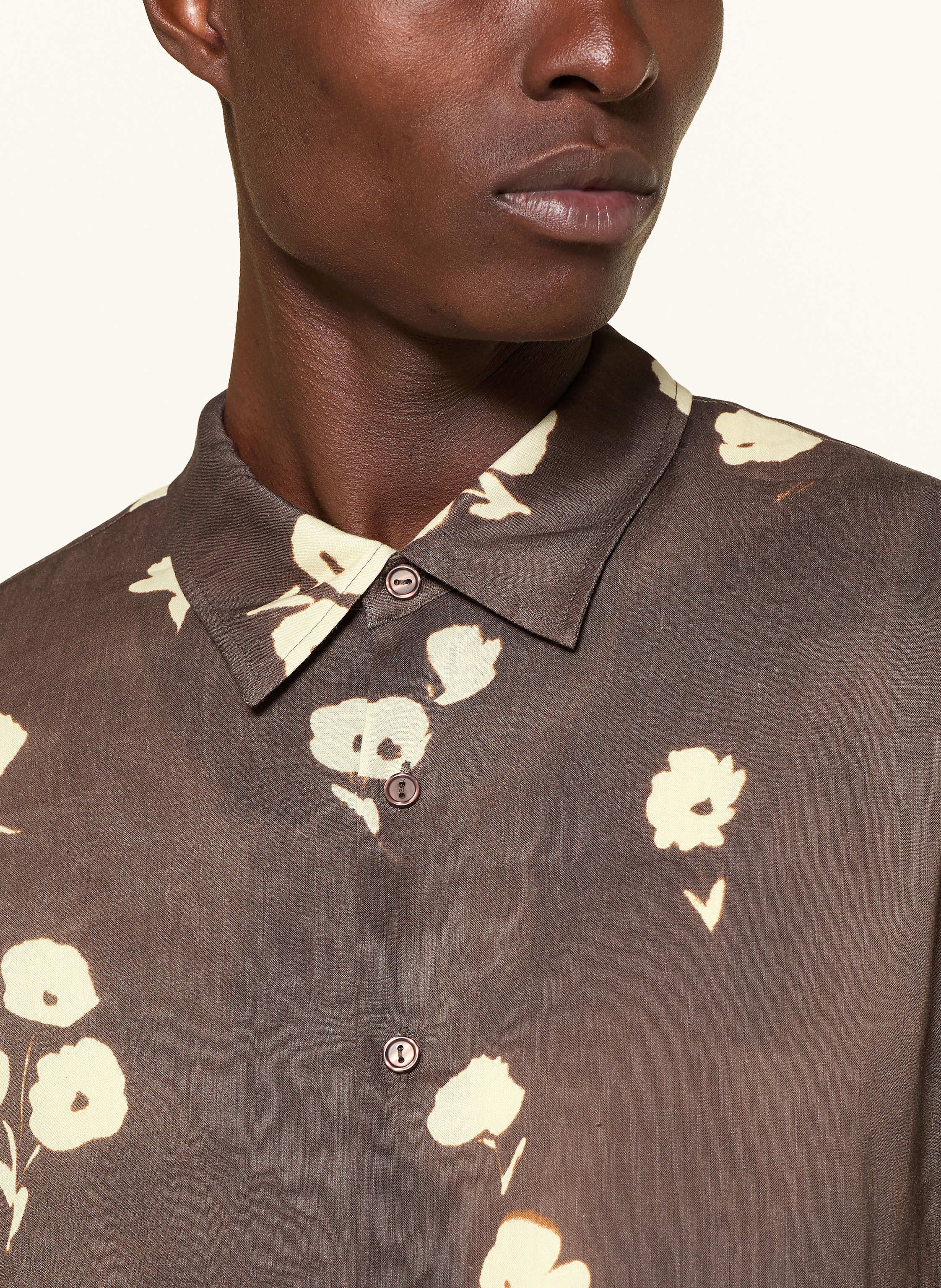 Thumbnail - Sandro Hemd Comfort Fit Mit Leinen braun