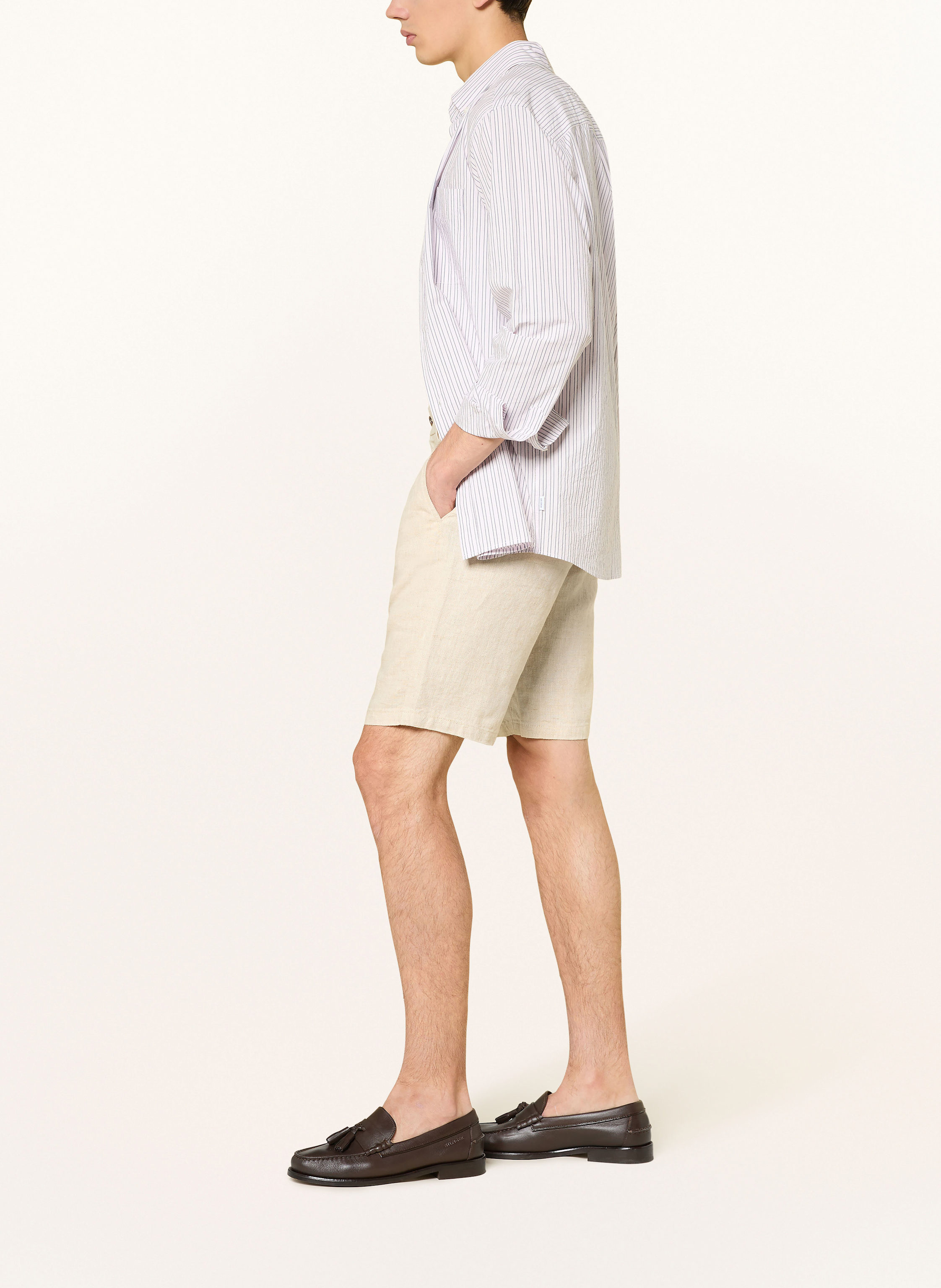 Thumbnail - Nn.07 Shorts Straight Fit Aus Leinen beige
