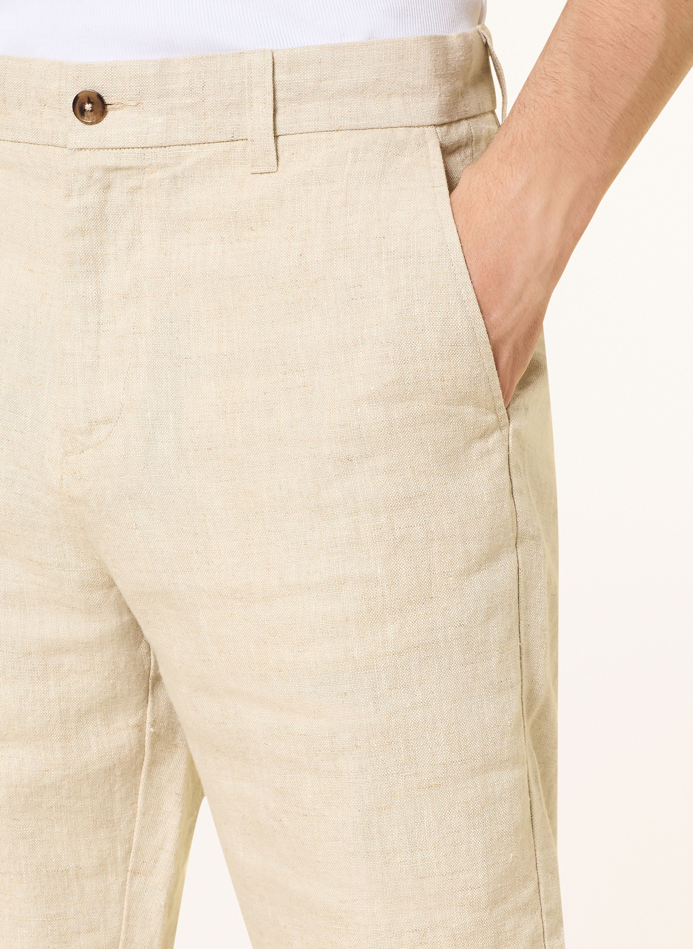 Thumbnail - Nn.07 Shorts Straight Fit Aus Leinen beige