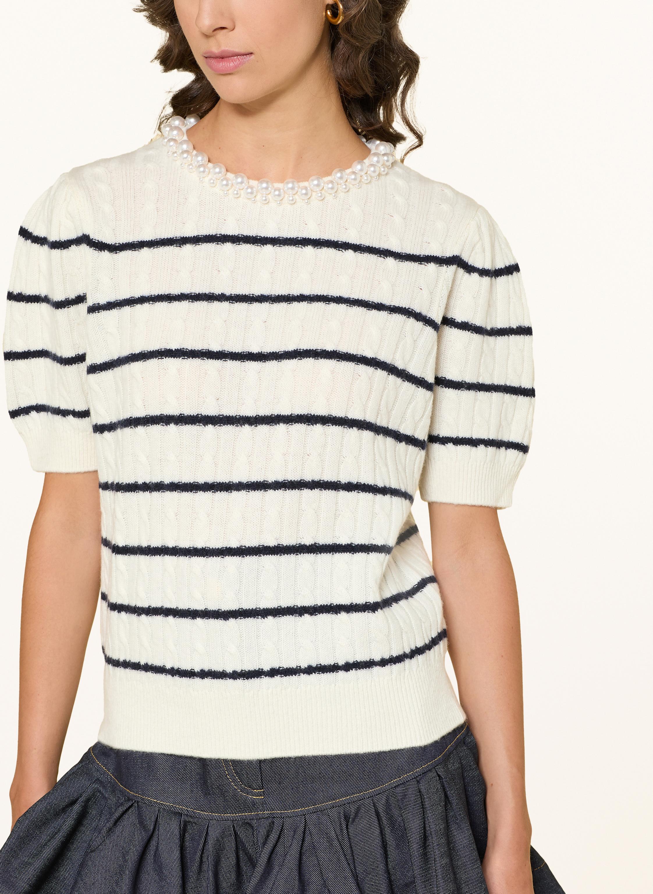 Thumbnail - Sandro Strickshirt Mit Schmuckperlen weiss