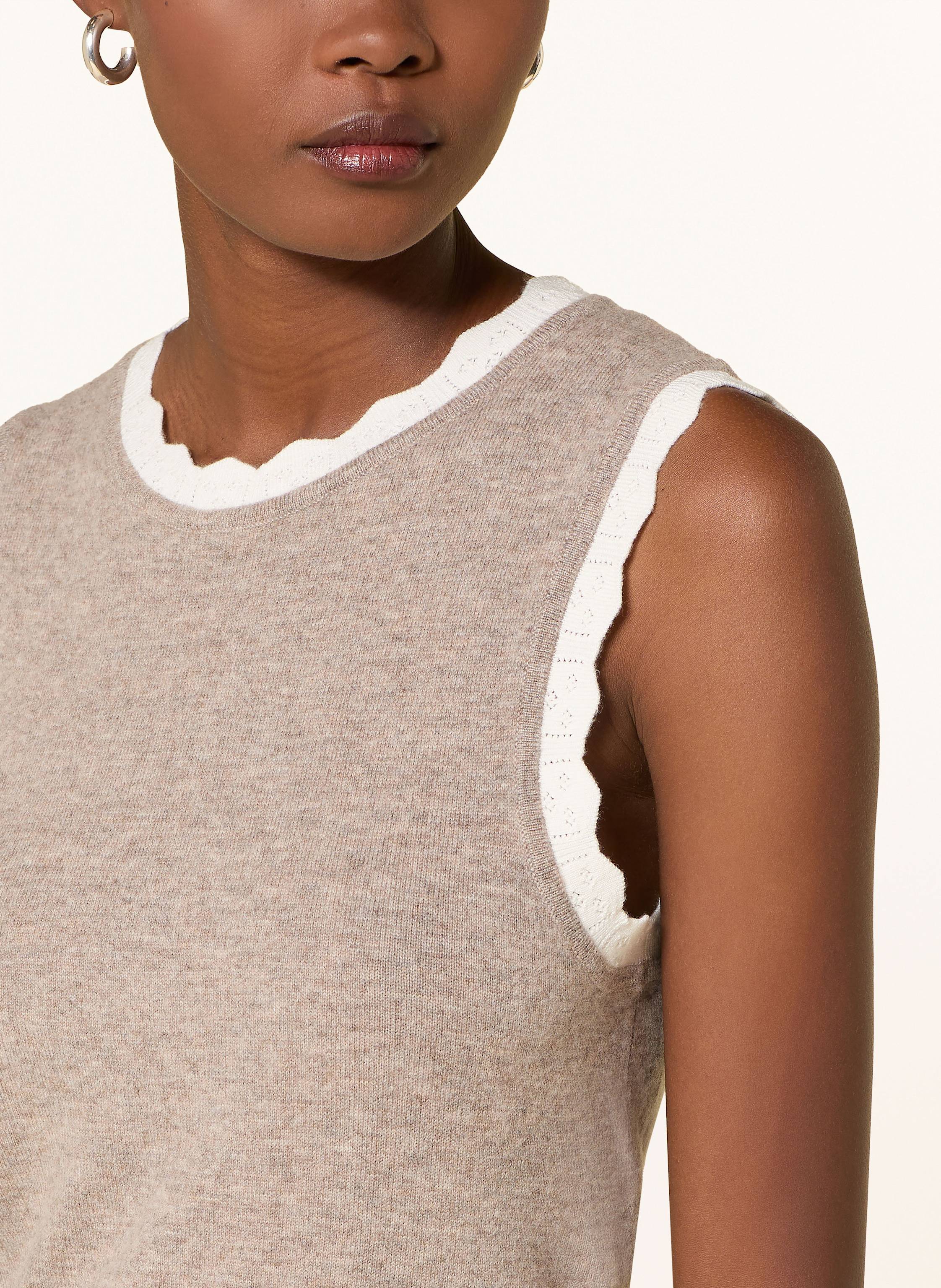 Thumbnail - Sandro Cropped-Stricktop beige