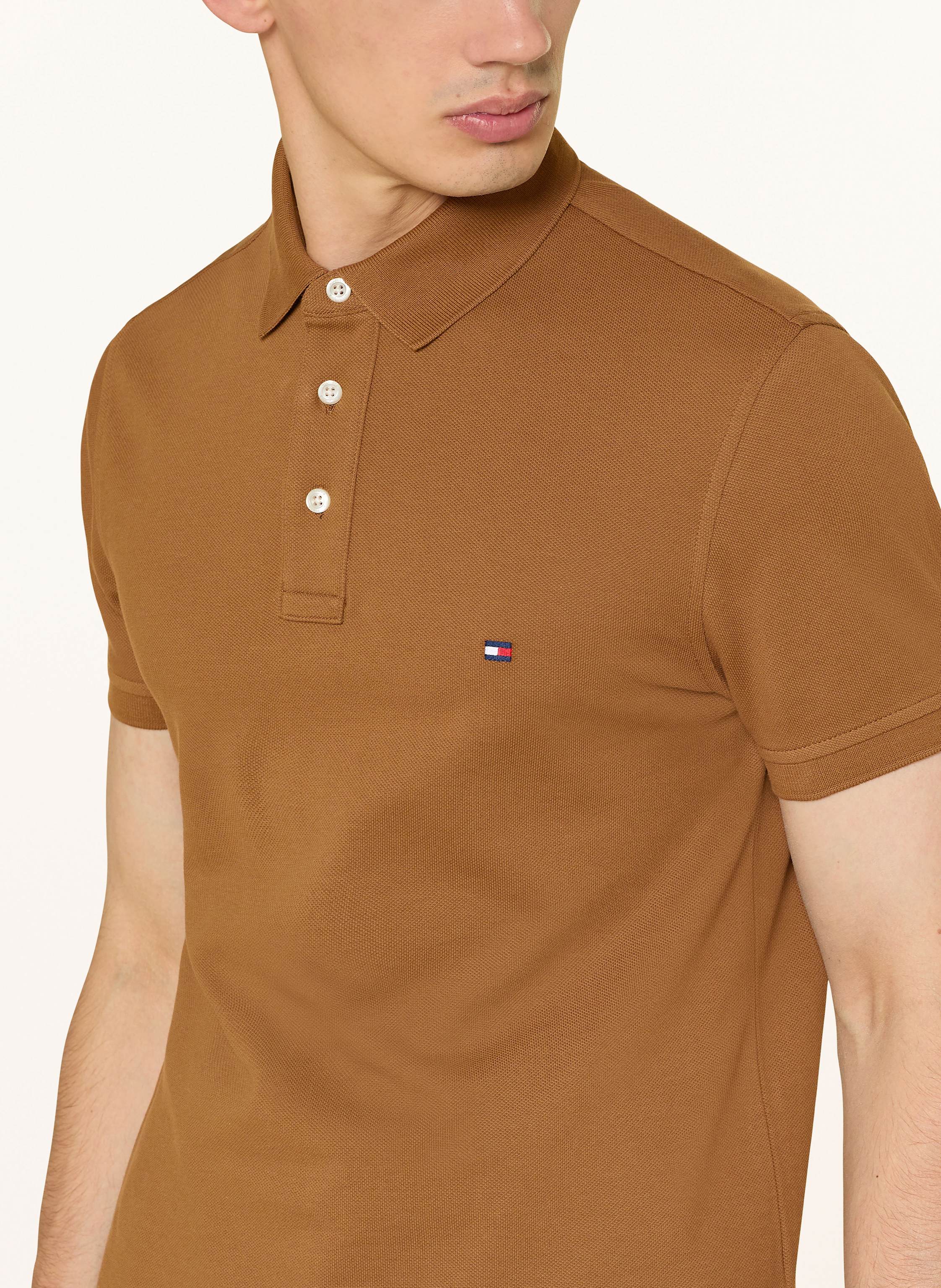 Thumbnail - Tommy Hilfiger Piqué-Poloshirt Slim Fit braun