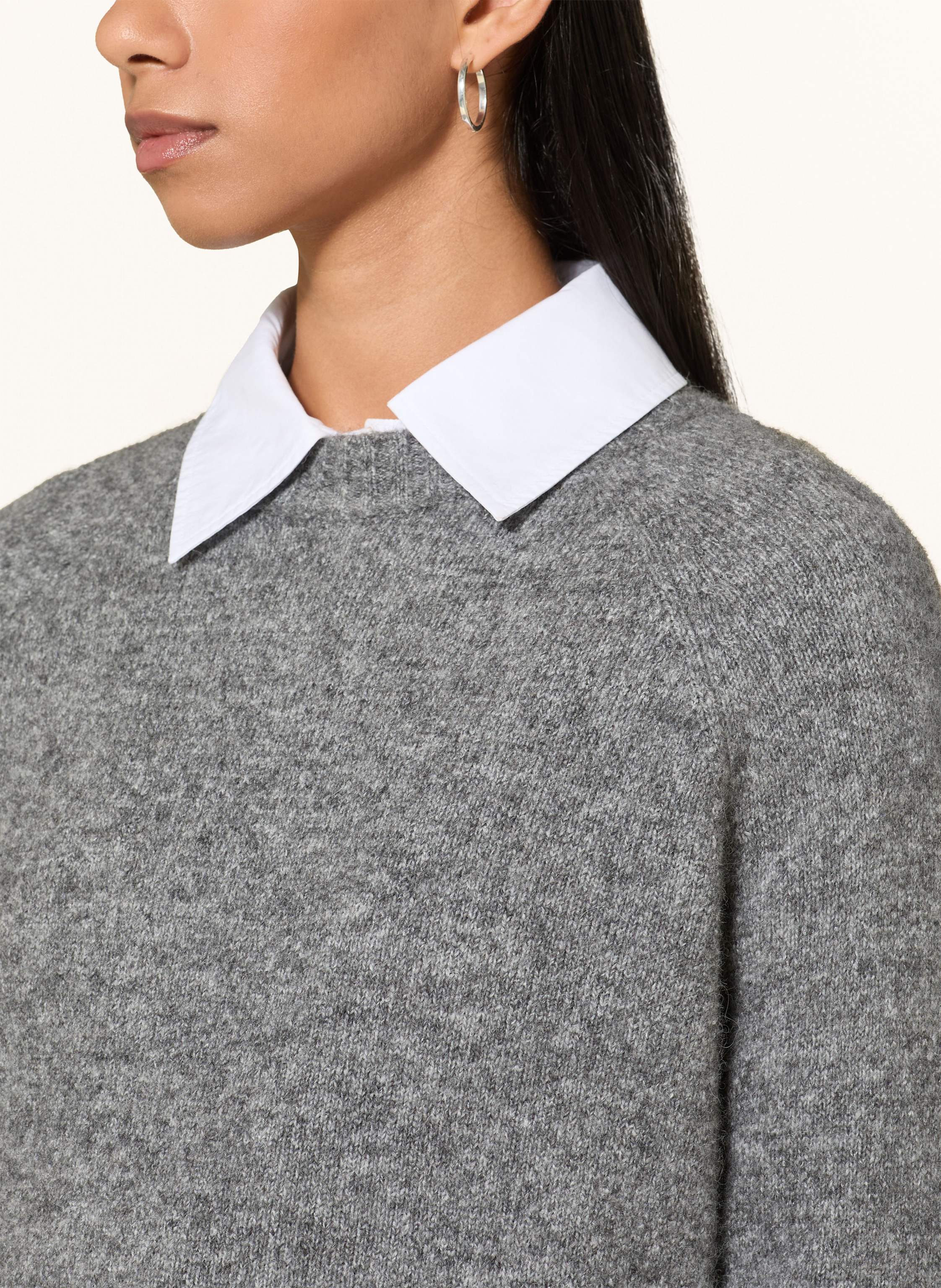 Thumbnail - Boss Pullover Febisan Mit Alpaka grau