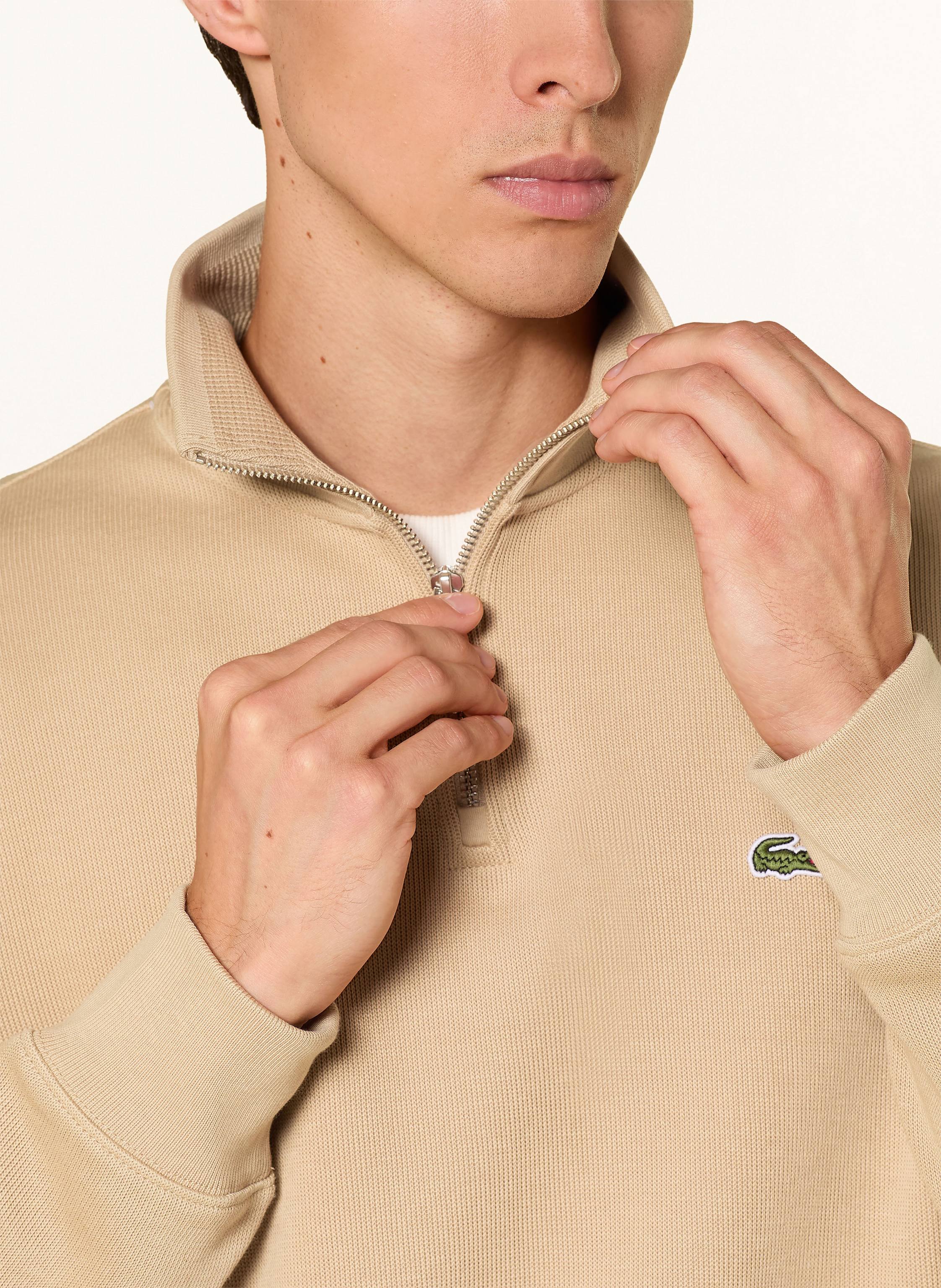 Thumbnail - Lacoste Sweat-Troyer beige