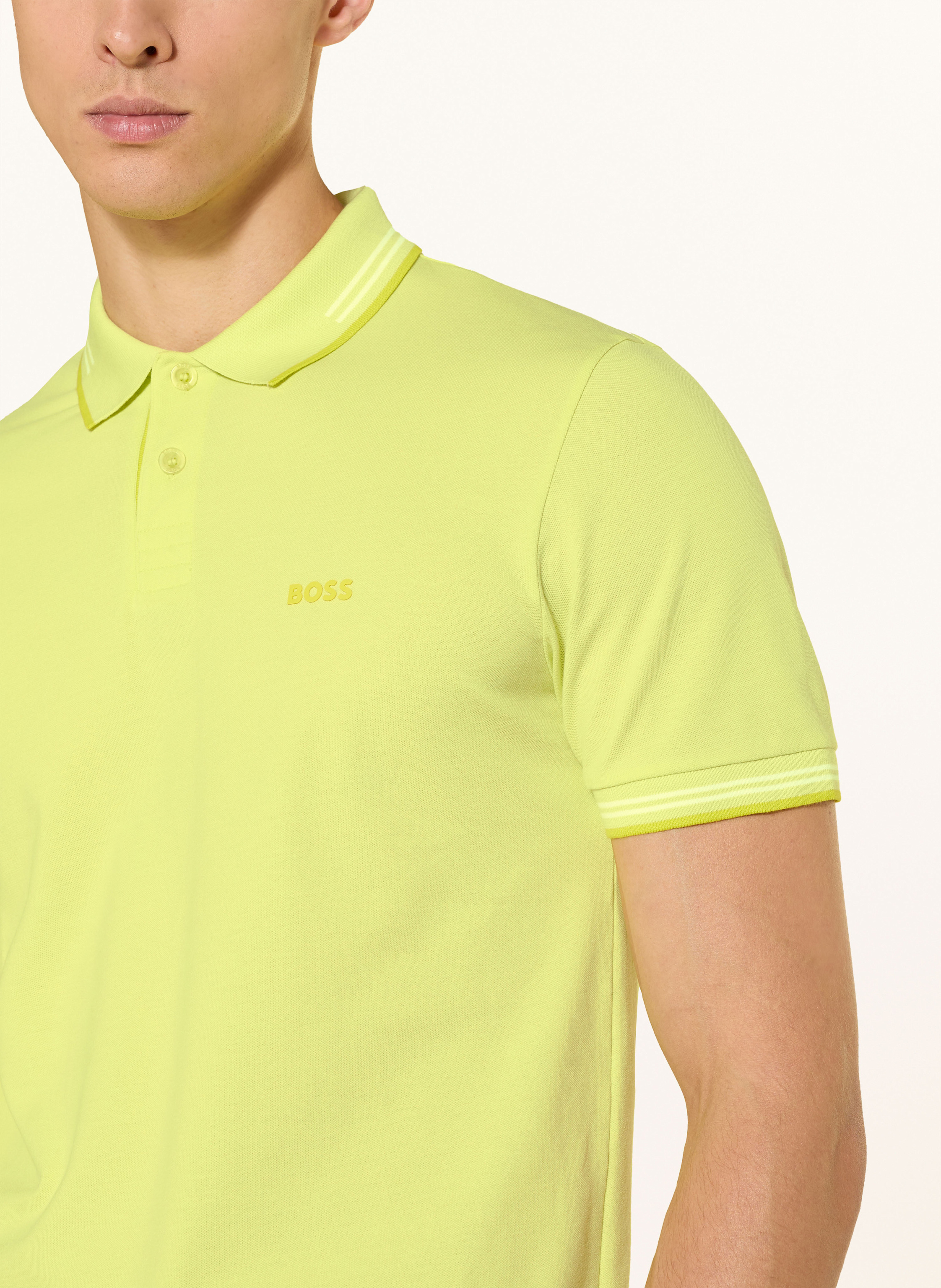 Thumbnail - Boss Piqué-Poloshirt Paul Slim Fit weiss