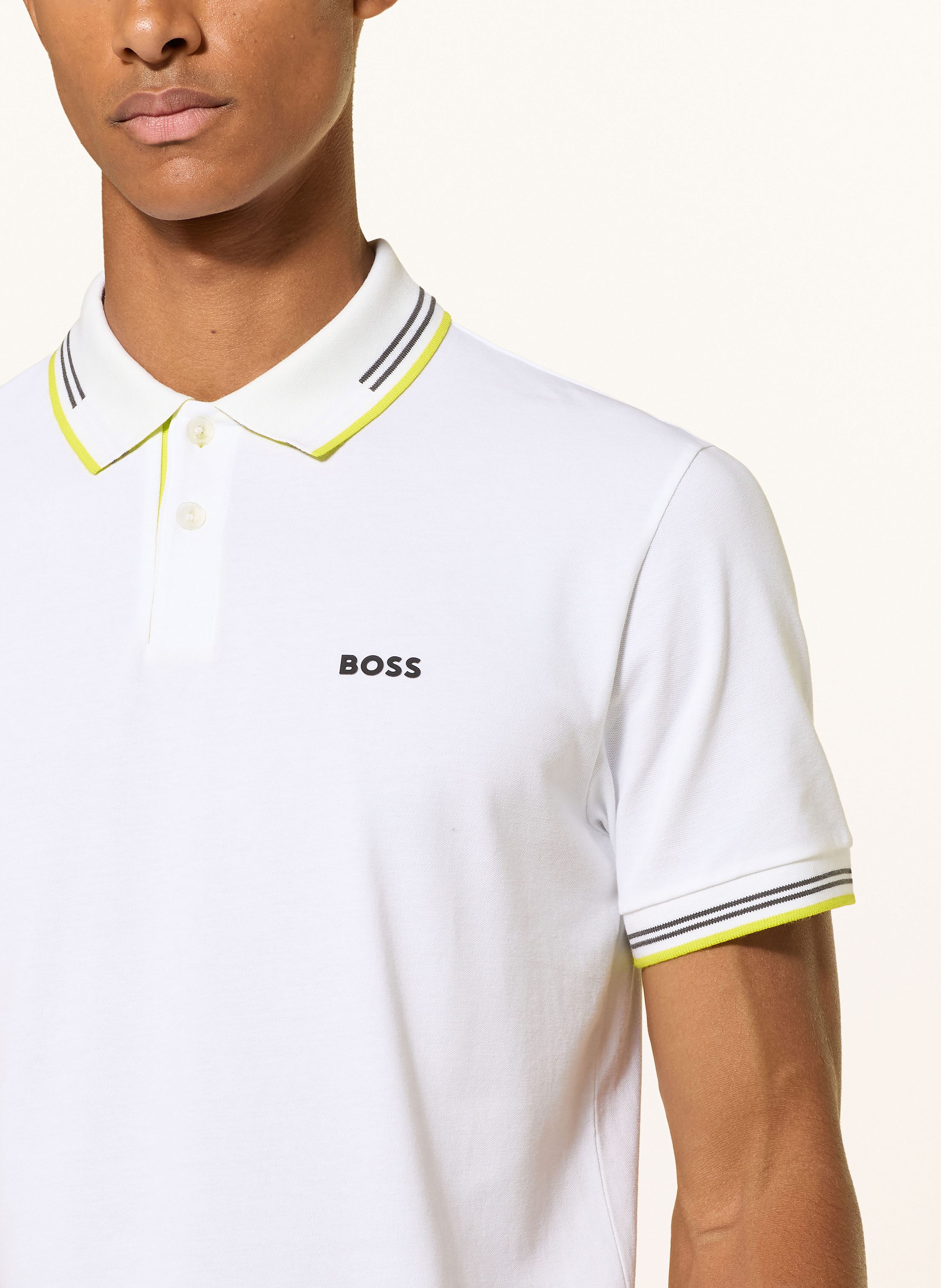 Thumbnail - Boss Piqué-Poloshirt Paul Slim Fit gelb