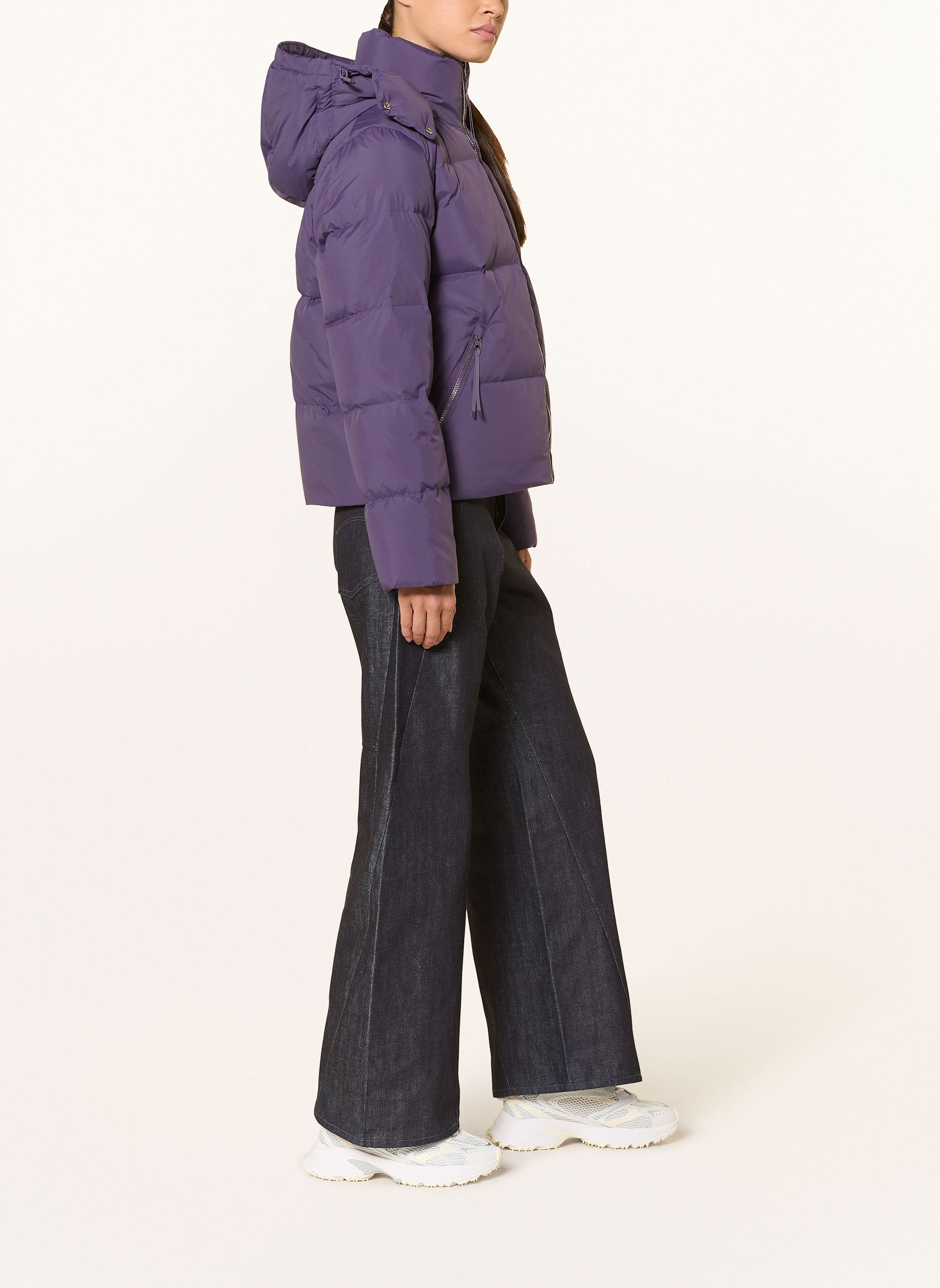 Thumbnail - Lacoste Daunenjacke Mit Abnehmbarer Kapuze lila