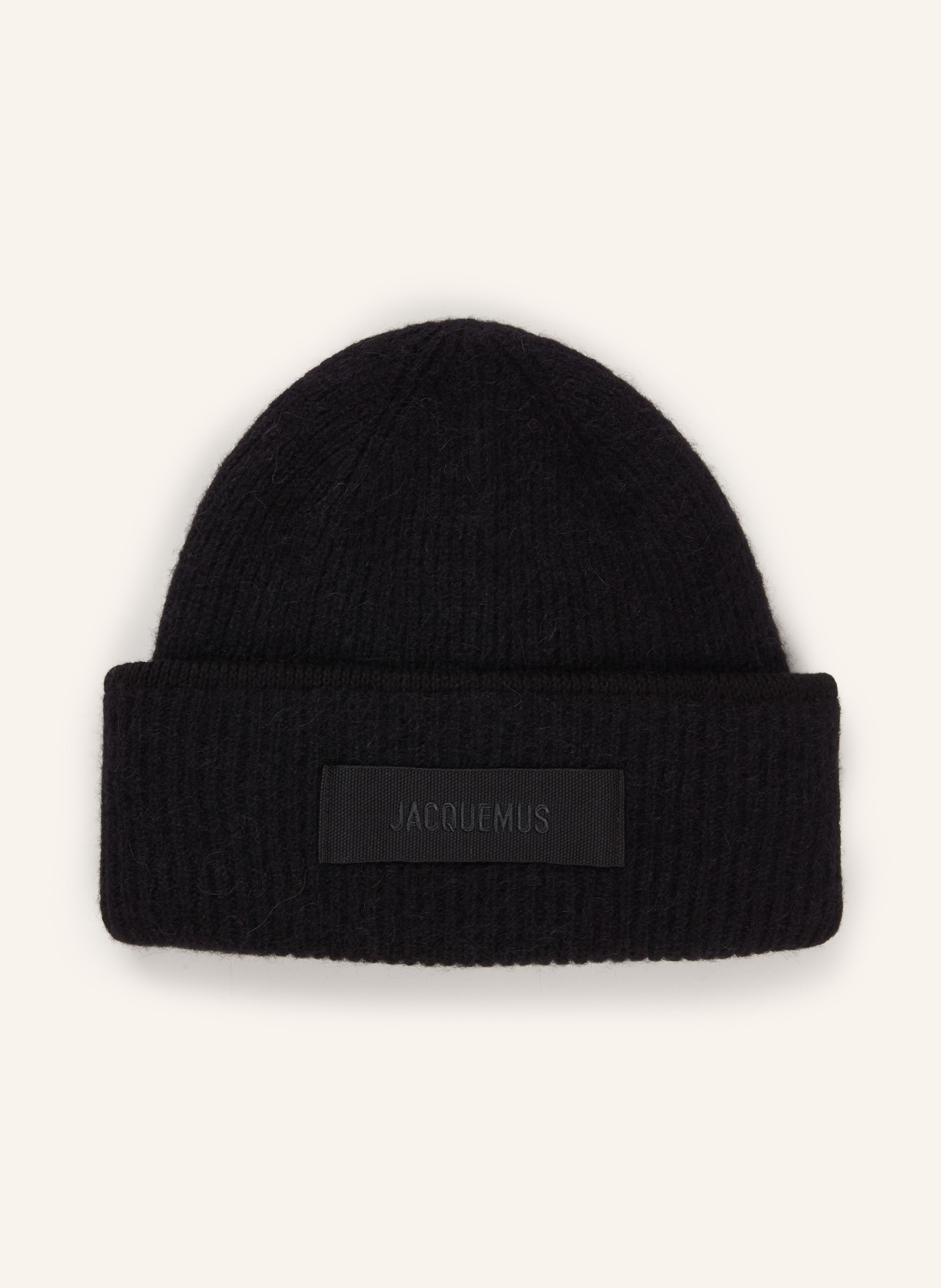 Jacquemus Jacquemus Mütze Le Bonnet Gros Grain Mit Alpaka schwarz in SCHWARZ