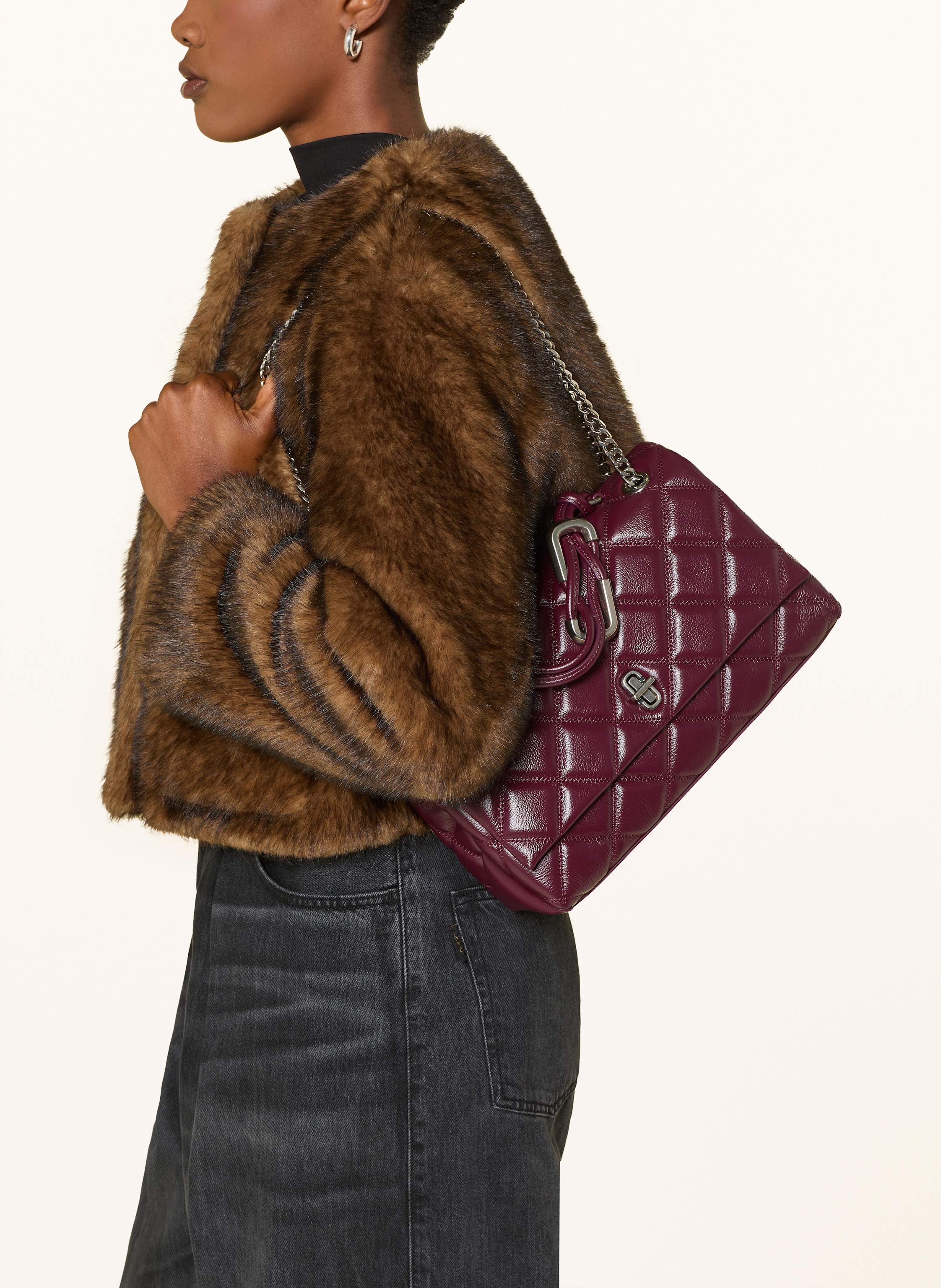 Thumbnail - Marc Jacobs Handtasche The Dual Chain Bag lila