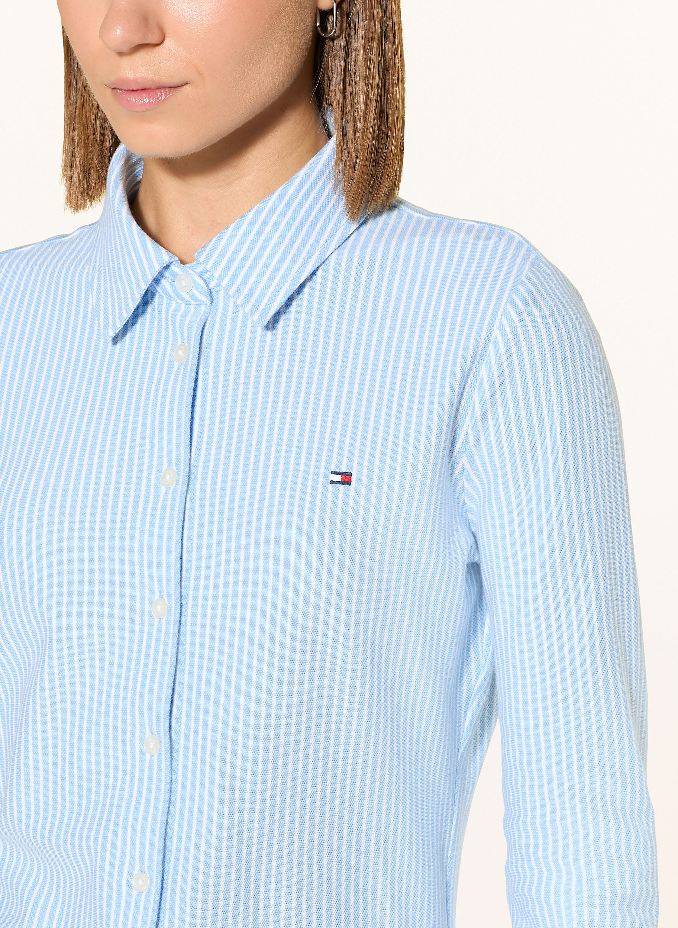 Thumbnail - Tommy Hilfiger Hemdbluse Aus Piqué blau