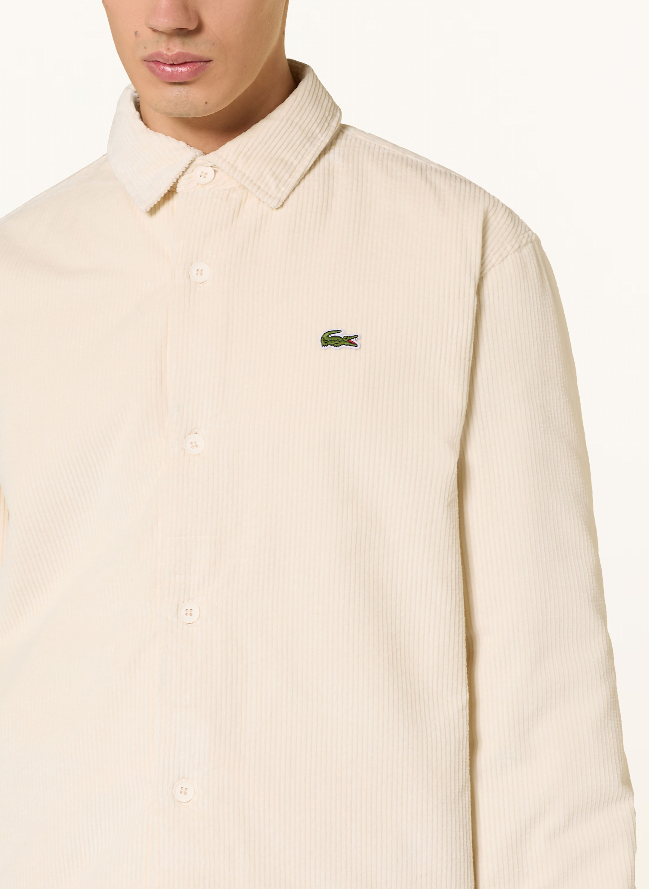 Thumbnail - Lacoste Cord-Overshirt weiss