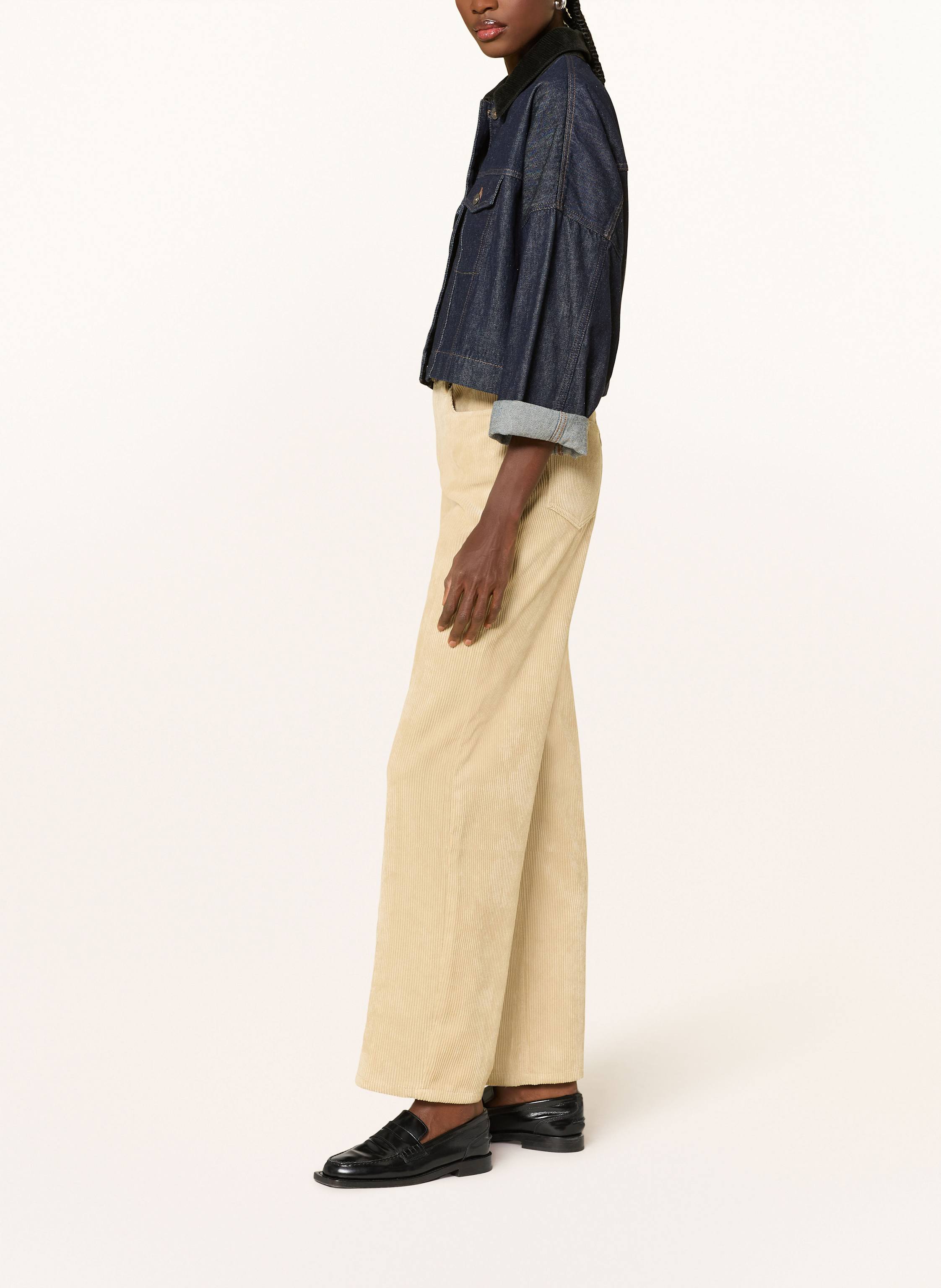 Thumbnail - Drykorn Marlenehose Medley Aus Cord beige