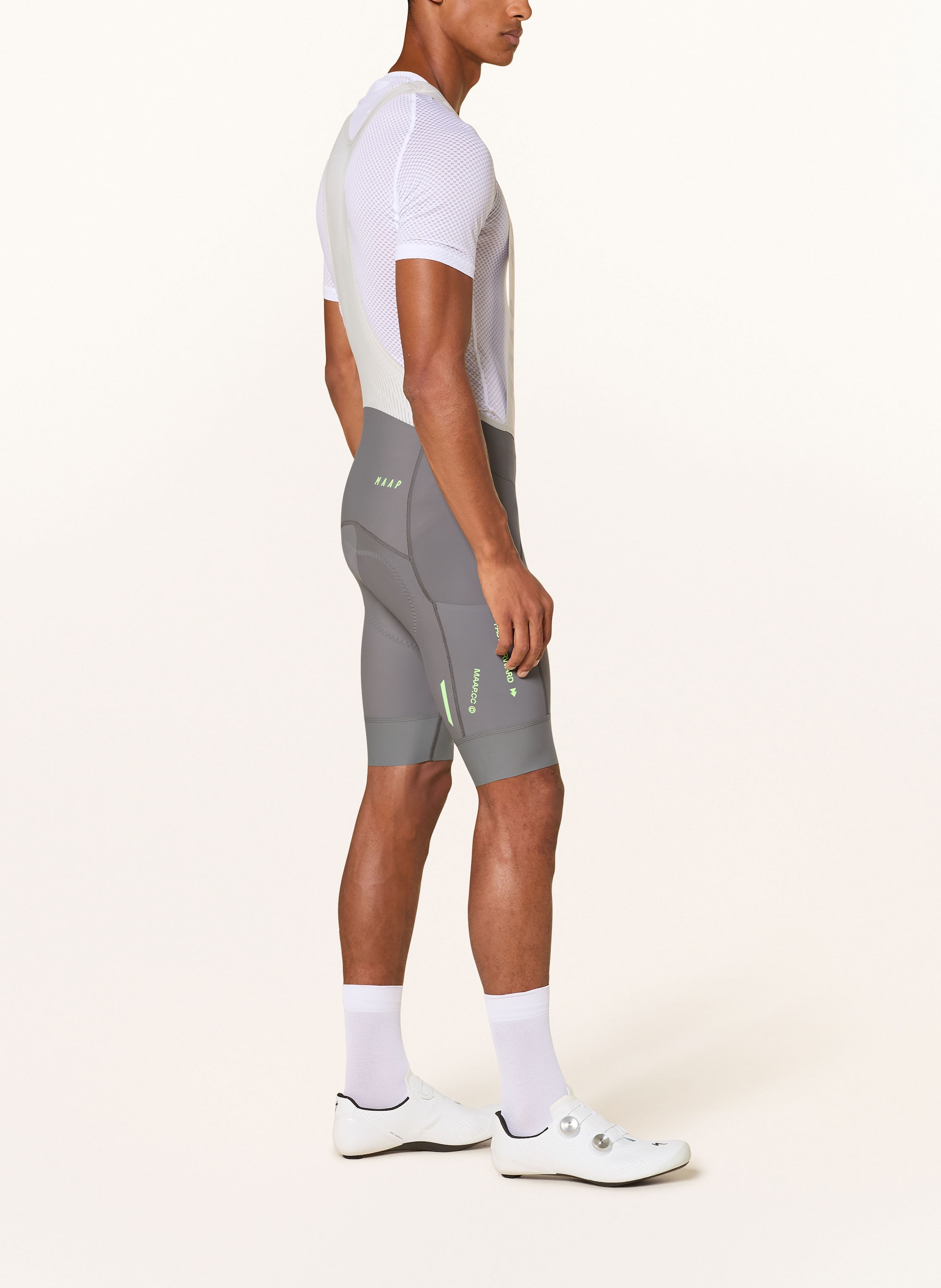Thumbnail - Maap Radhose Blur Team Bib Evo Cargo Mit Trägern Und Gepolstertem Einsatz grau